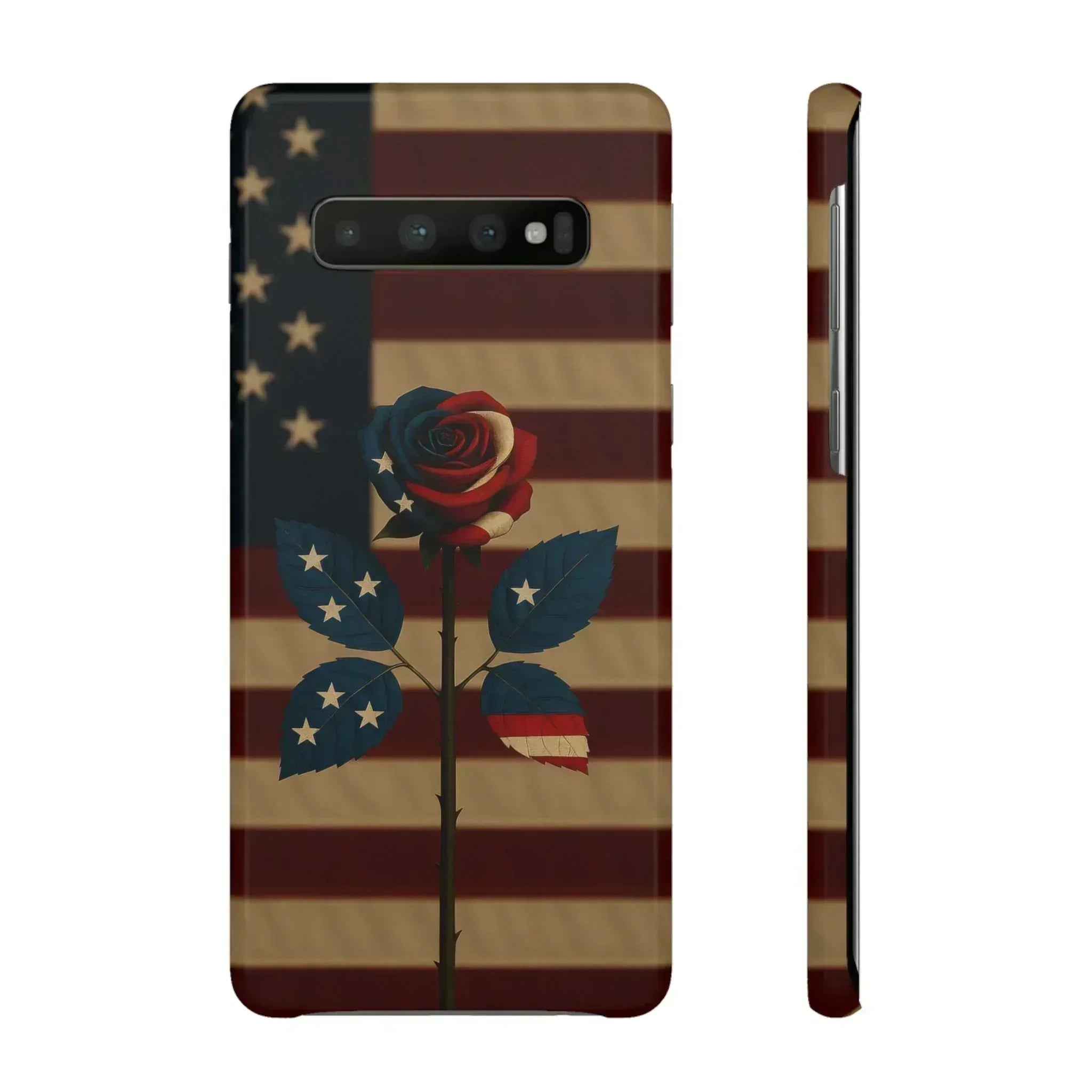 American Rose Flag Phone Case for iPhone 8-16 and Galaxy S10-S24 - KARARMDESIGN