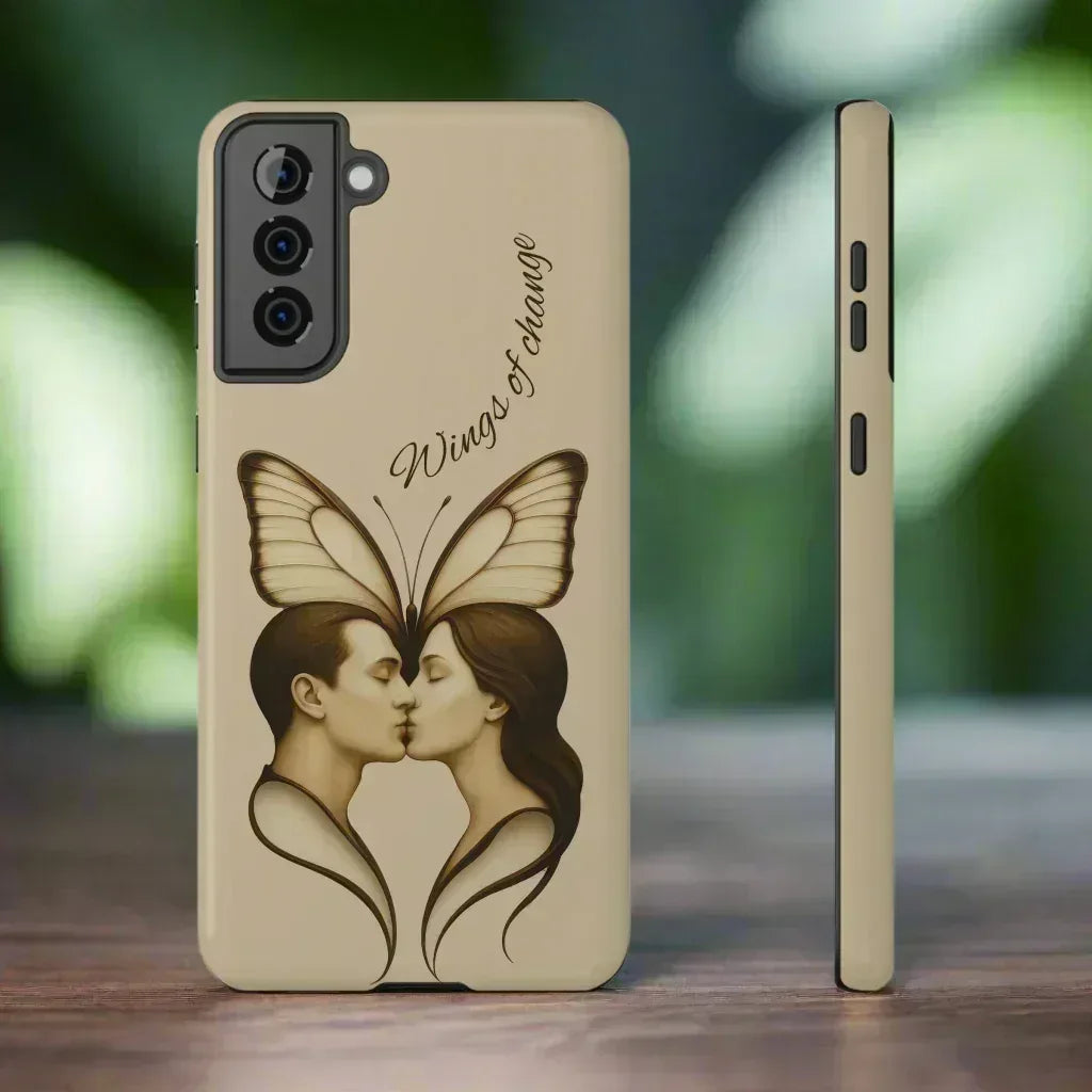 Romantic Butterfly Couple Phone Case for iPhone 12-16 and Galaxy S21-S22 - KARARMDESIGN