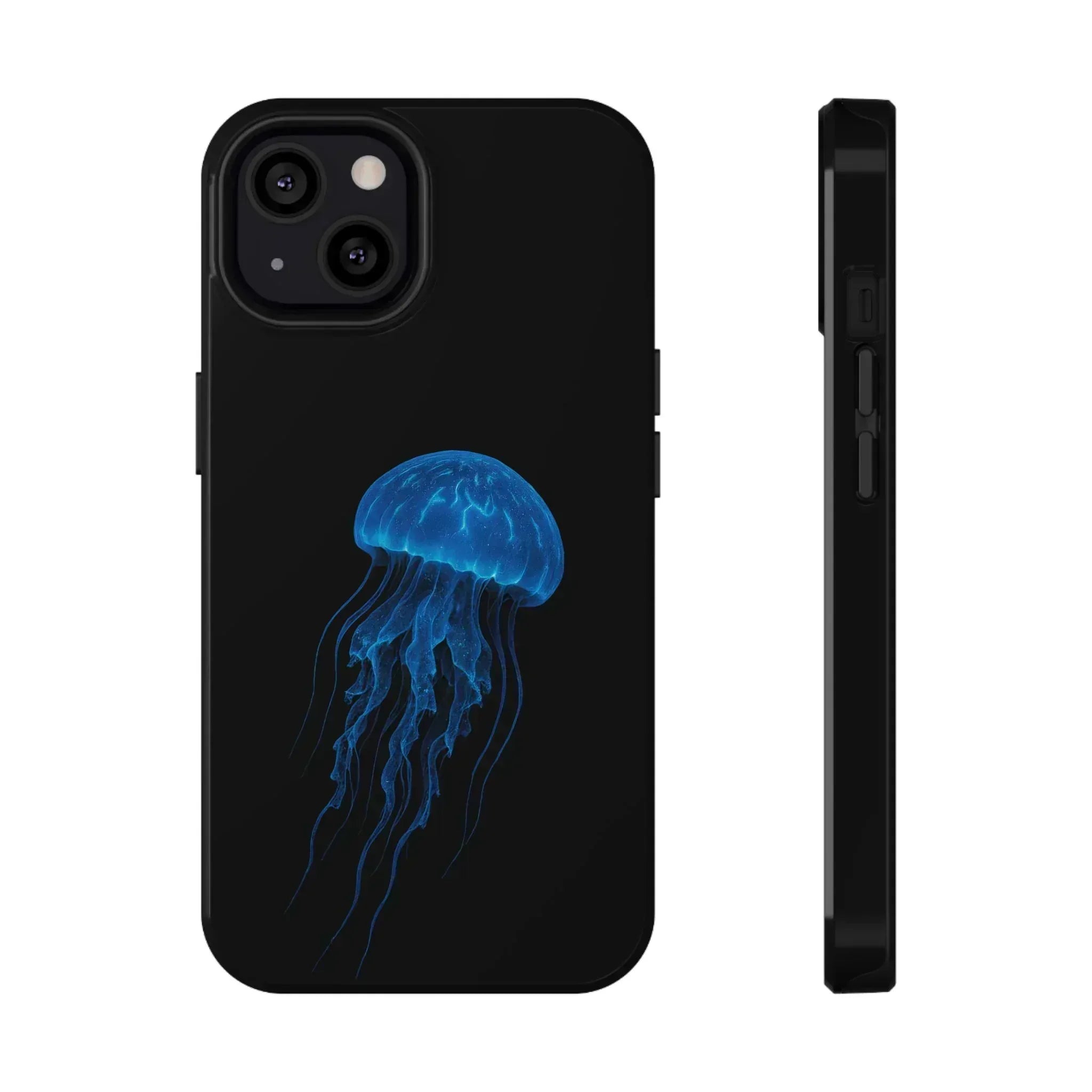 Blue Jellyfish Phone Case for iPhone 12-16 and Galaxy S21-S22 - KARARMDESIGN