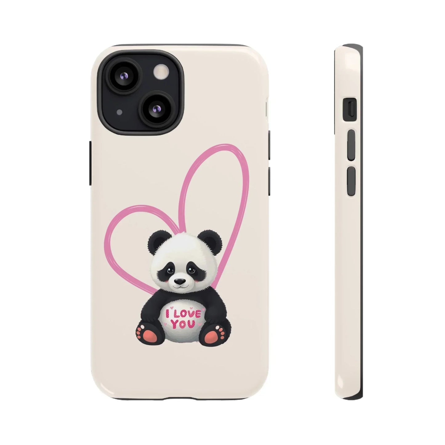 Cute Panda Heart Love Phone Case for iPhone 8-16 Models - KarArmDesign