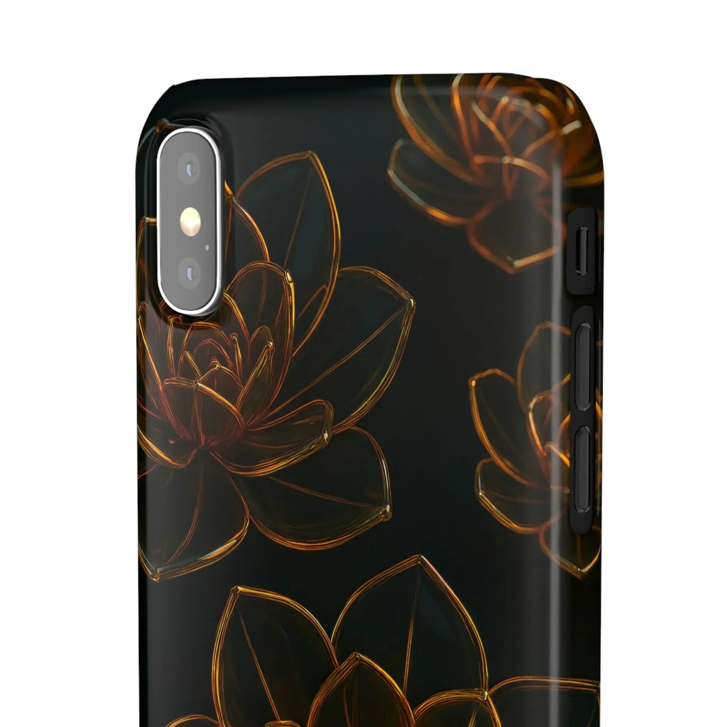 Glass Flower Phone Case for iPhone 7-16 and Galaxy S10-S24 Models