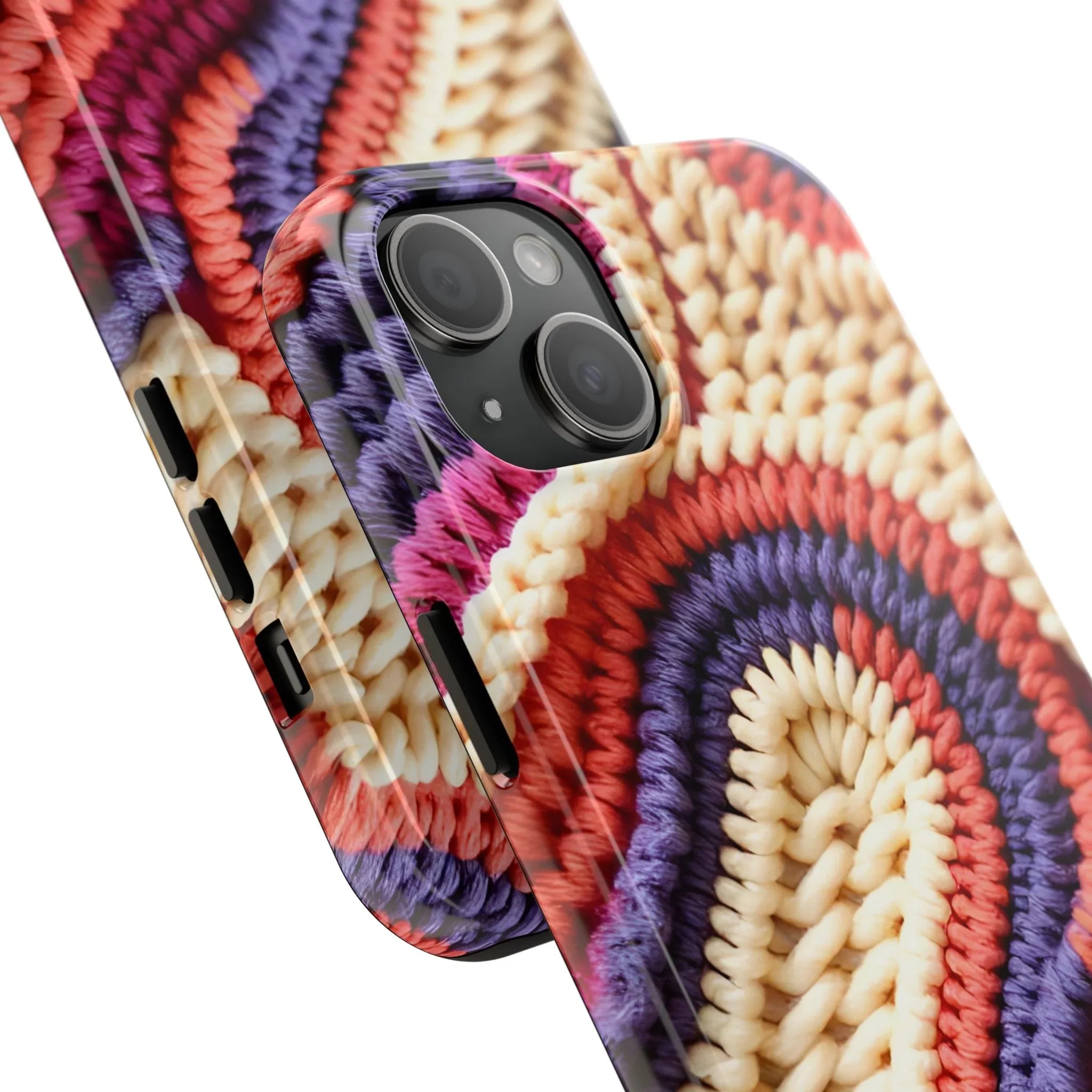 Handwoven Textile Art Phone Case for iPhone 11-17 and Galaxy S21-S25 - KARARMDESIGN