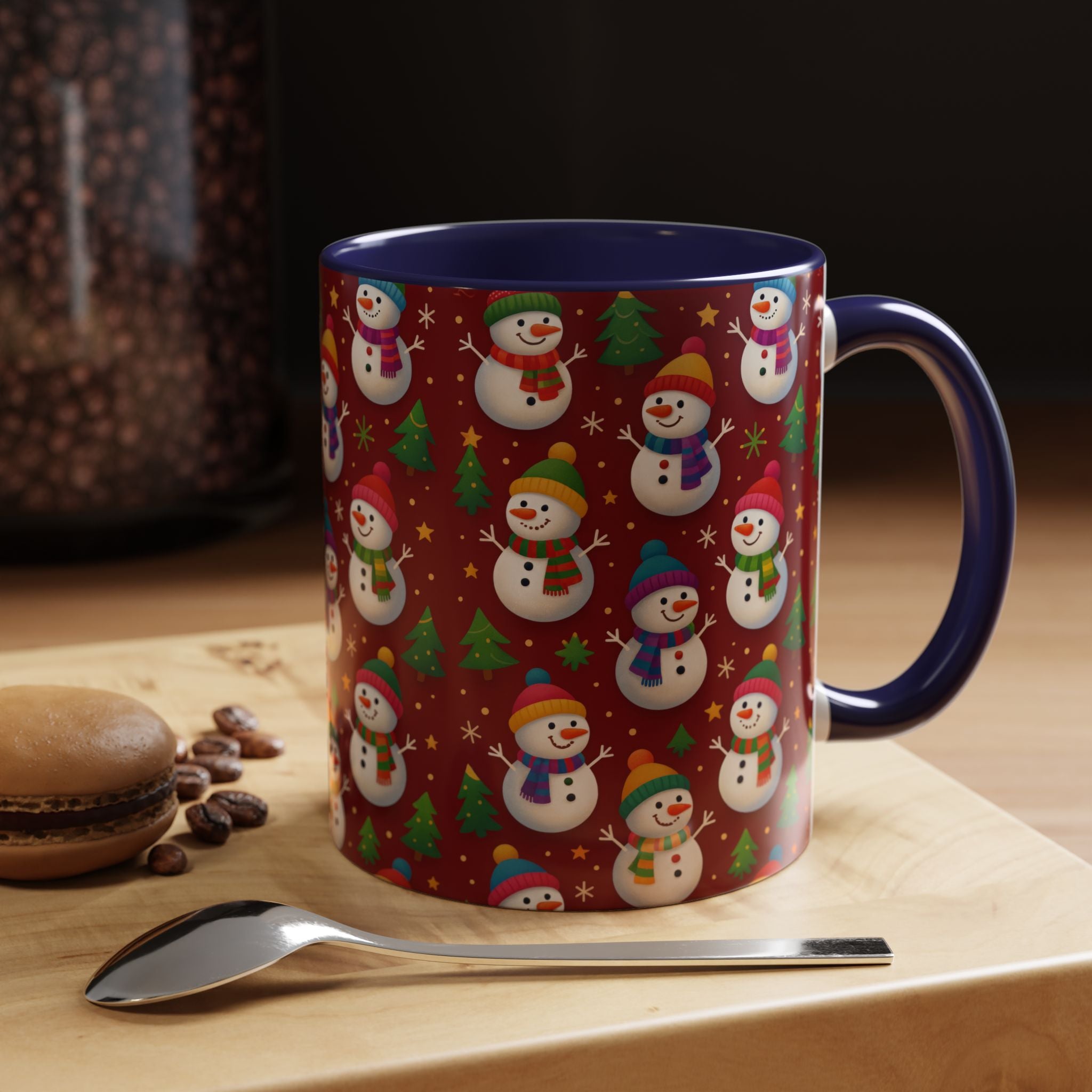 Festive Snowman Parade Accent Coffee Mug (11oz)