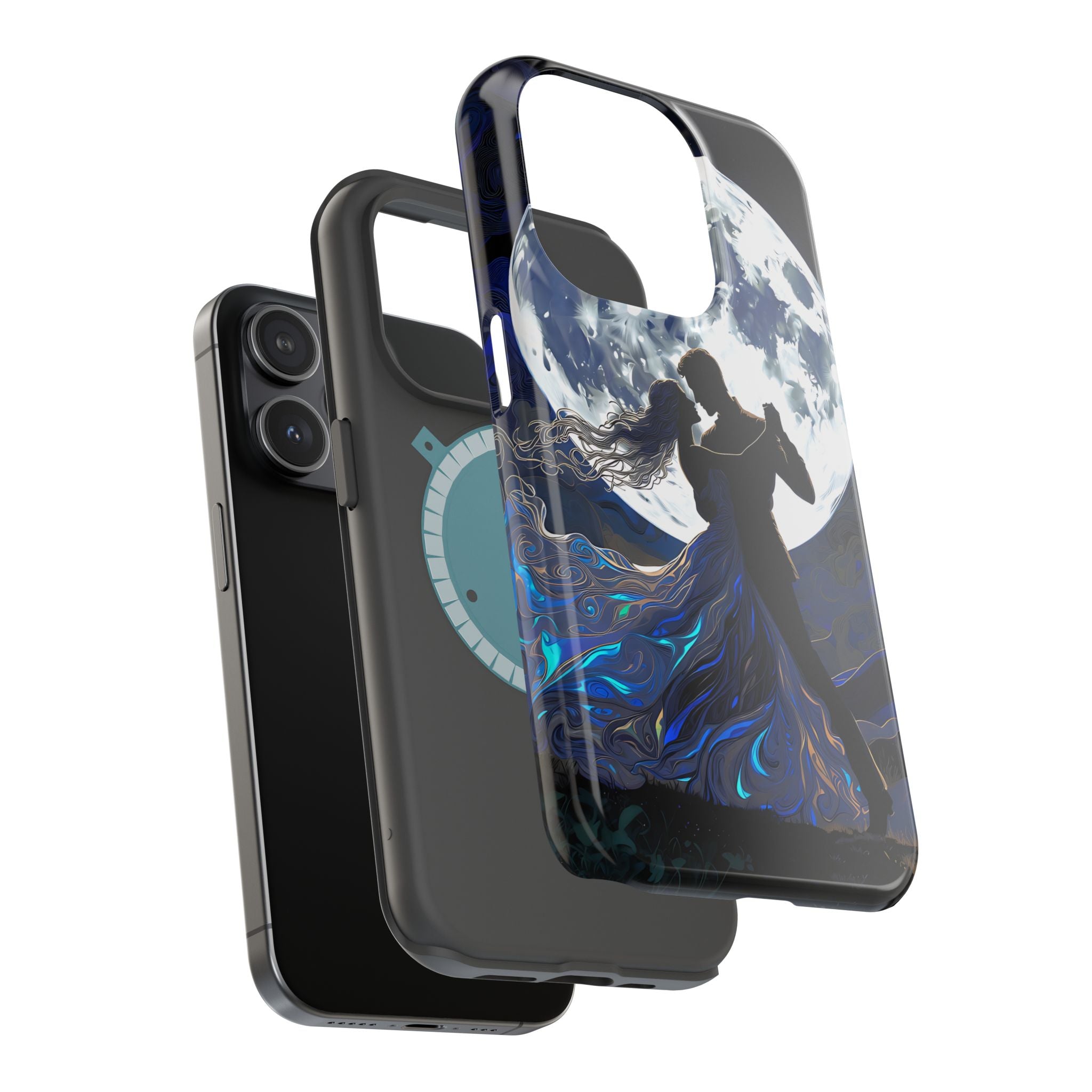 Romantic Moonlight Dance Magnetic Phone Case – iPhone 15–17 & Samsung Galaxy S26