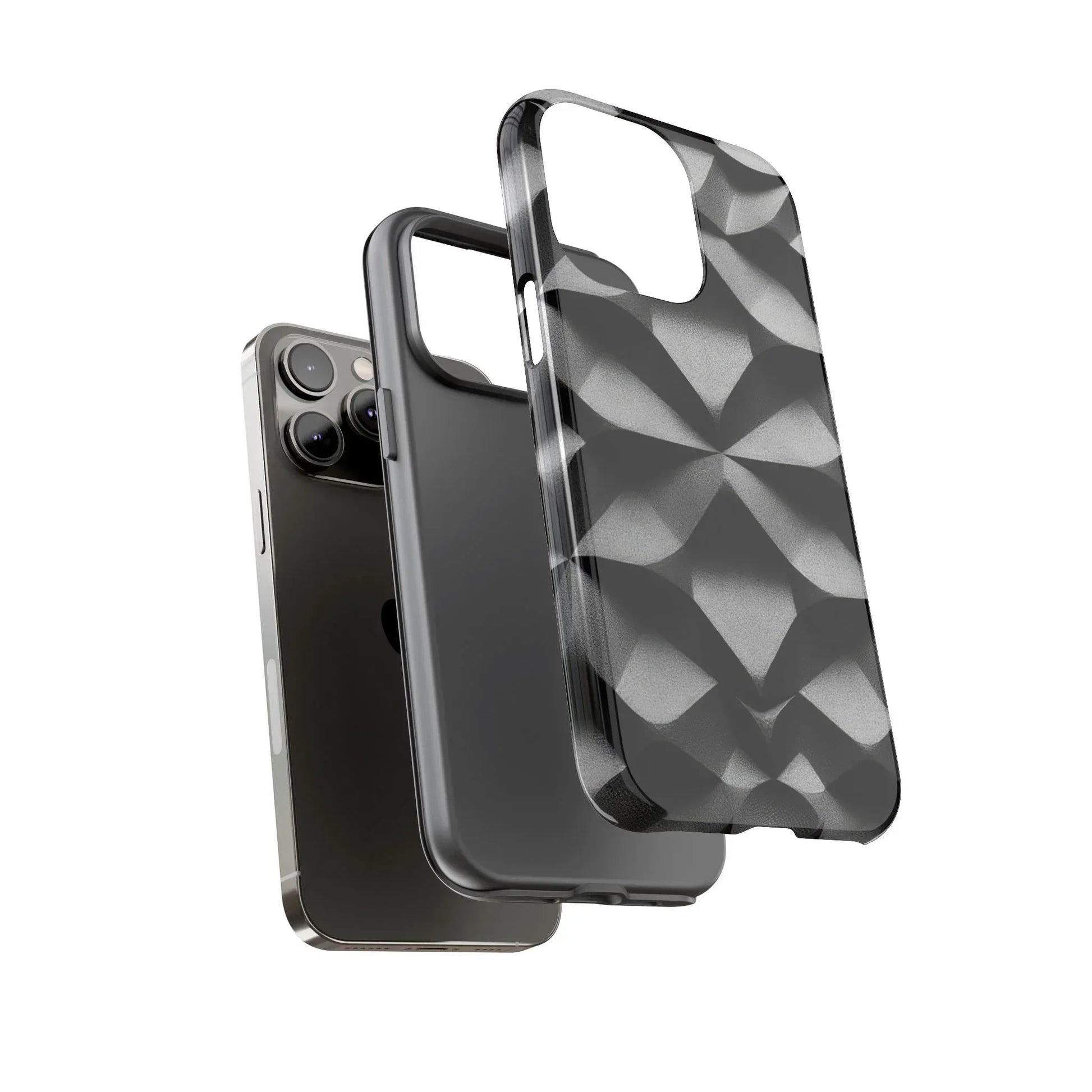 3D Geometric Phone Case for iPhone 8–17 - KARARMDESIGN