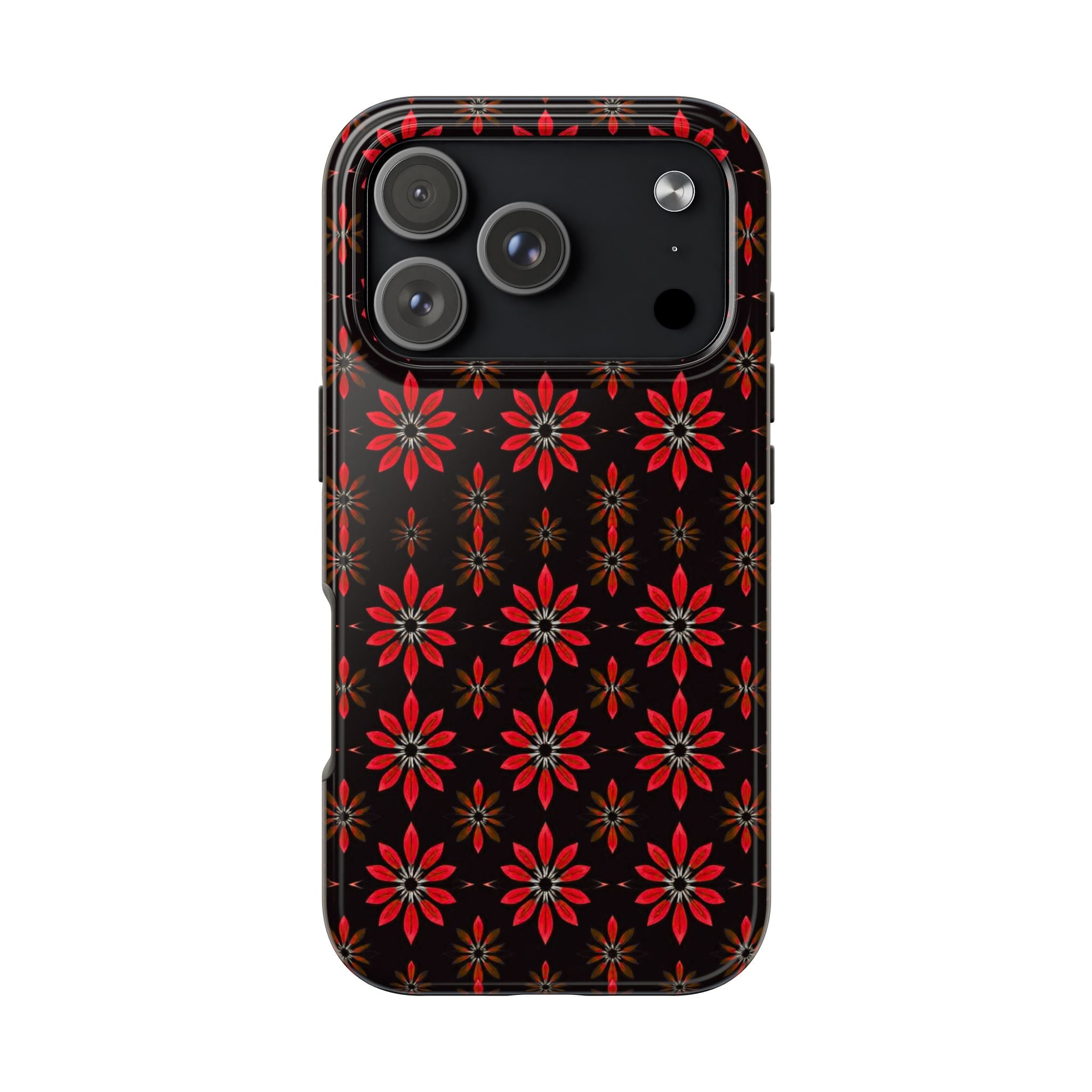 Symmetric Floral Phone Case for iPhone 11-17 and Galaxy S21-S25