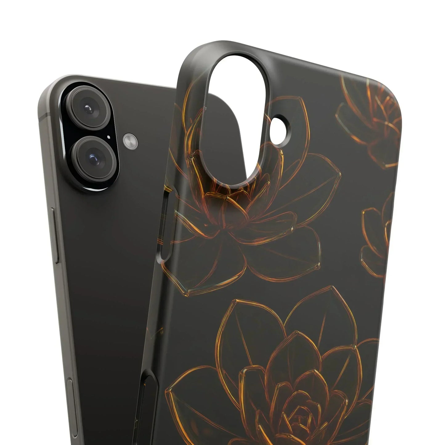 Glass Flower Phone Case for iPhone 7-16 and Galaxy S10-S24 Models
