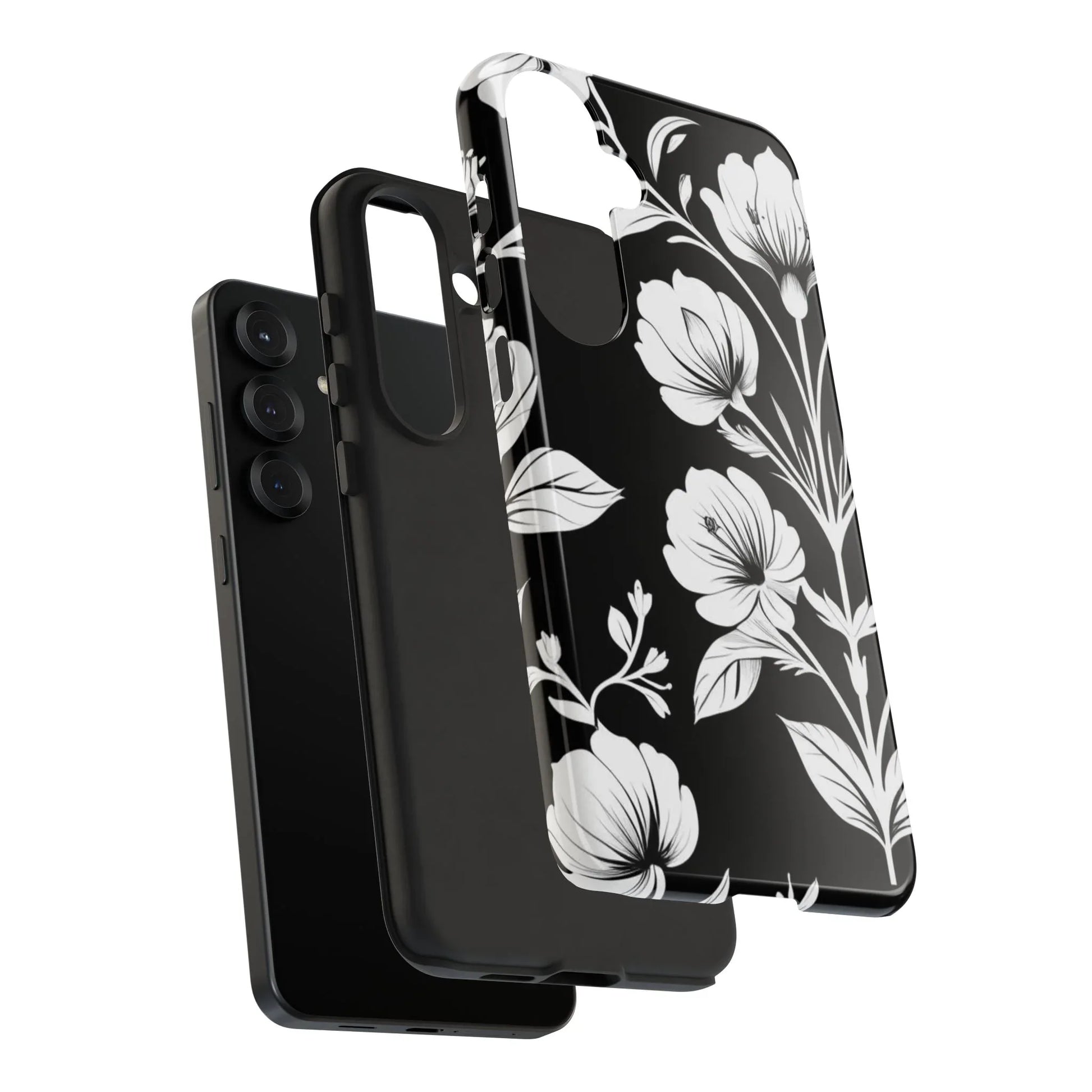 Elegant Floral Phone Case for Galaxy S20-S25 - KARARMDESIGN