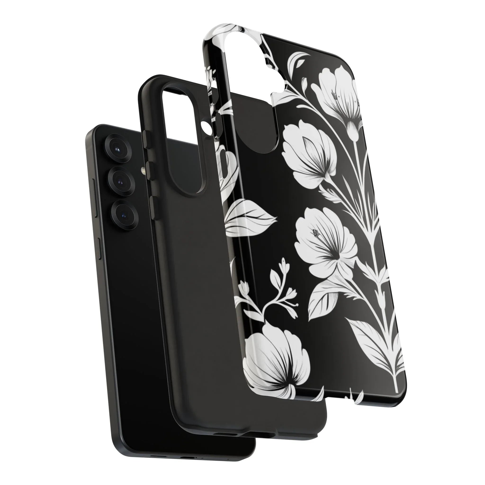 Elegant Floral Phone Case for Galaxy S20-S25 - KARARMDESIGN