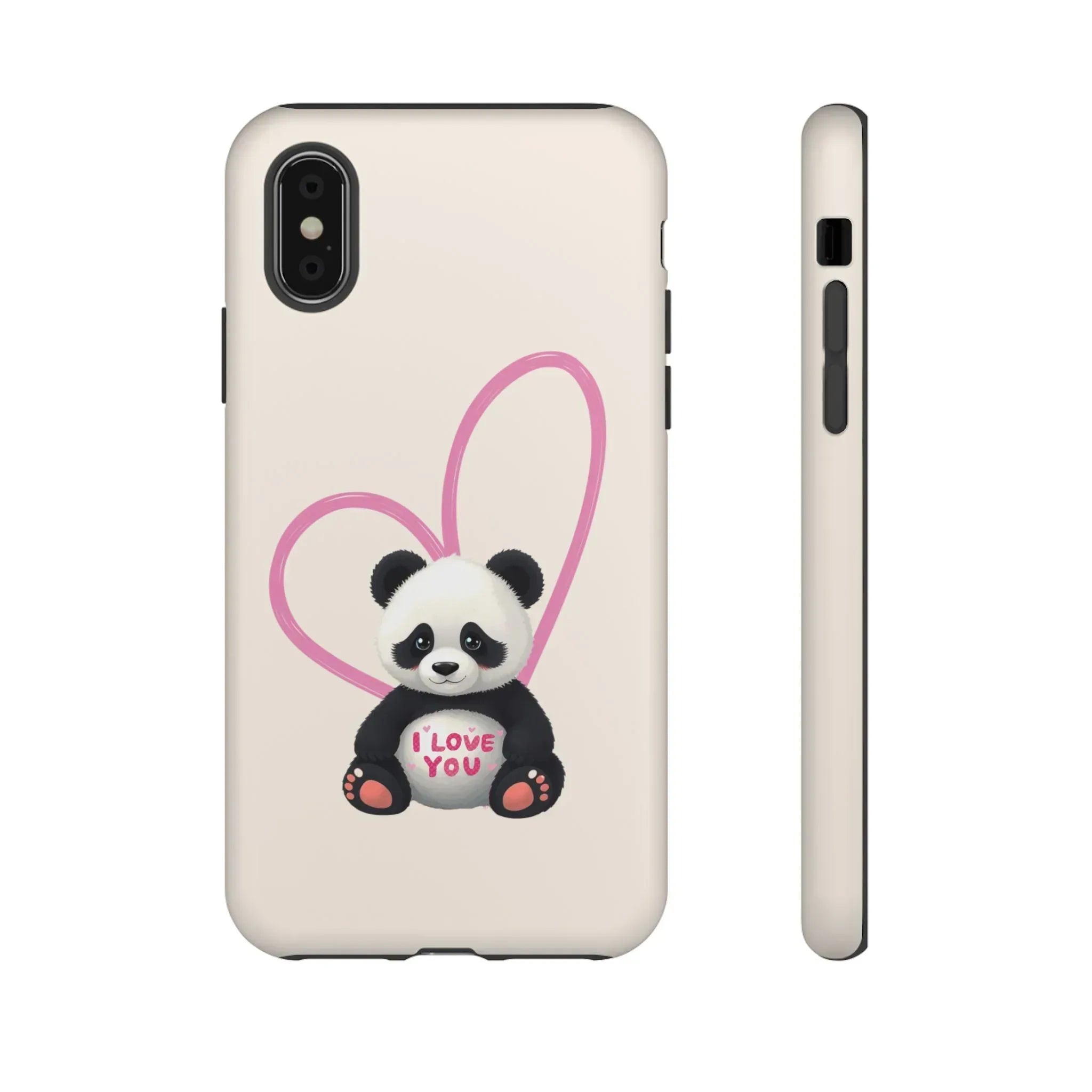 Cute Panda Heart Love Phone Case for iPhone 8-16 - KARARMDESIGN
