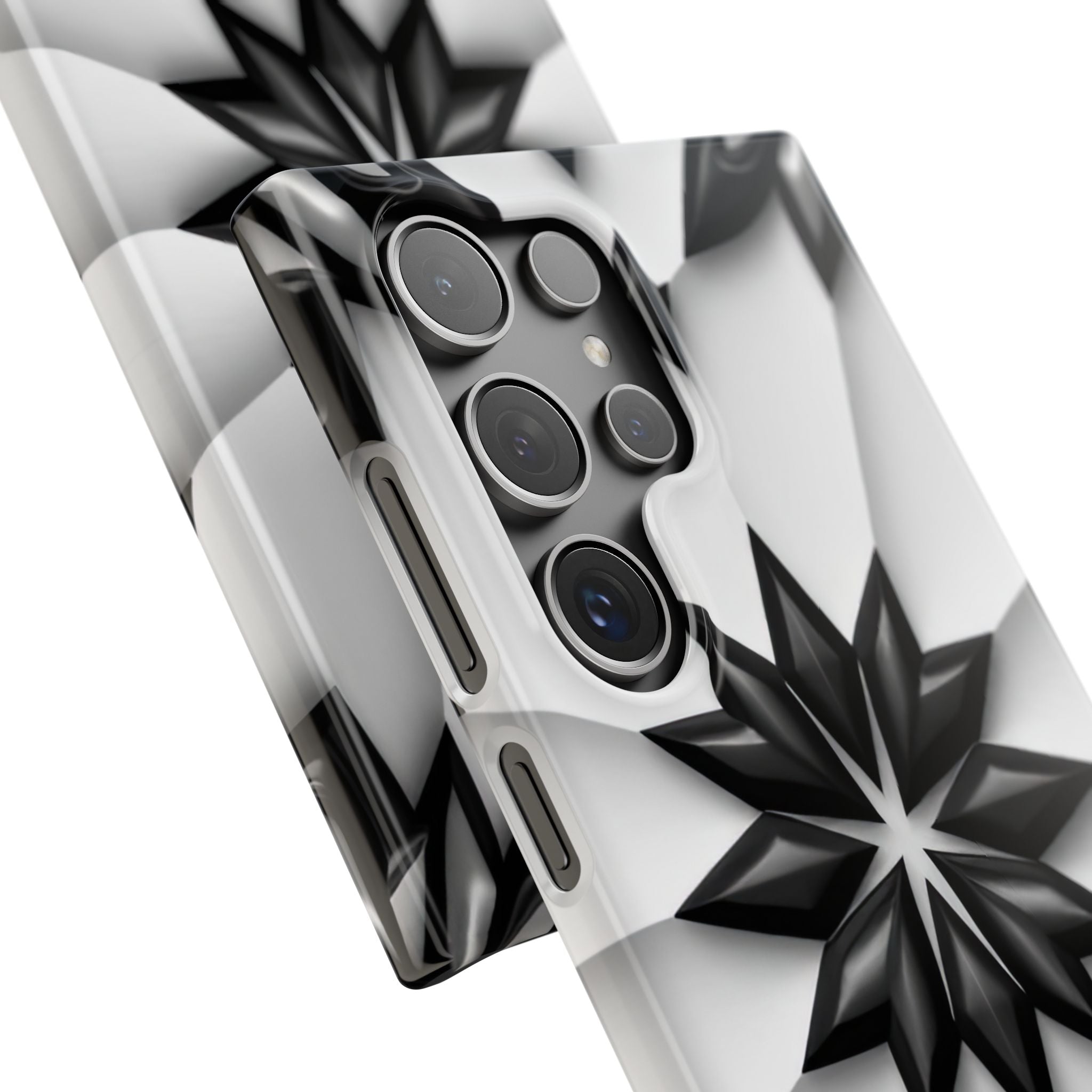 Black & White Geometric Snap Case for iPhone & Samsung Galaxy