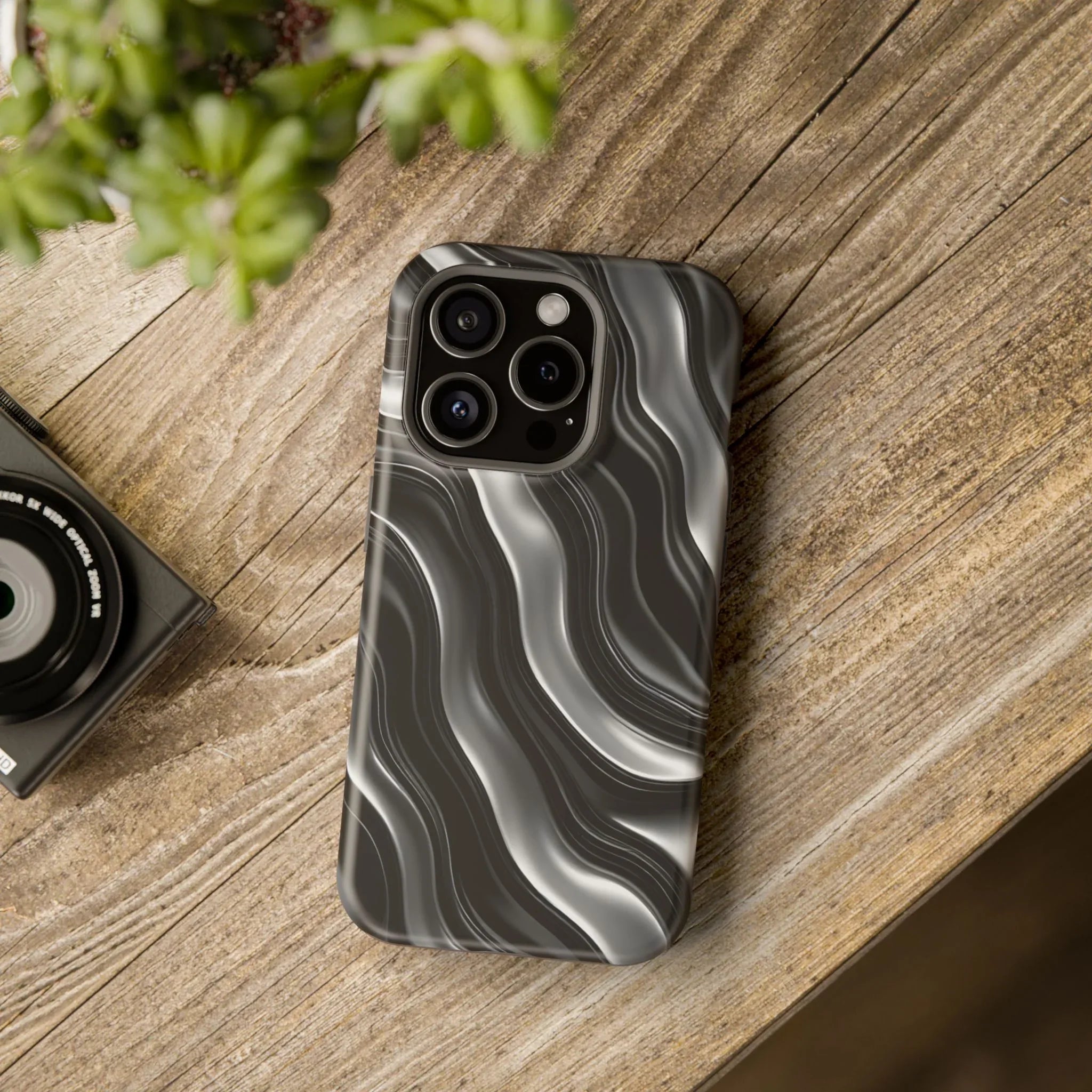 Wavy Illusion Marble Phone Case for iPhone 13-17 - KARARMDESIGN