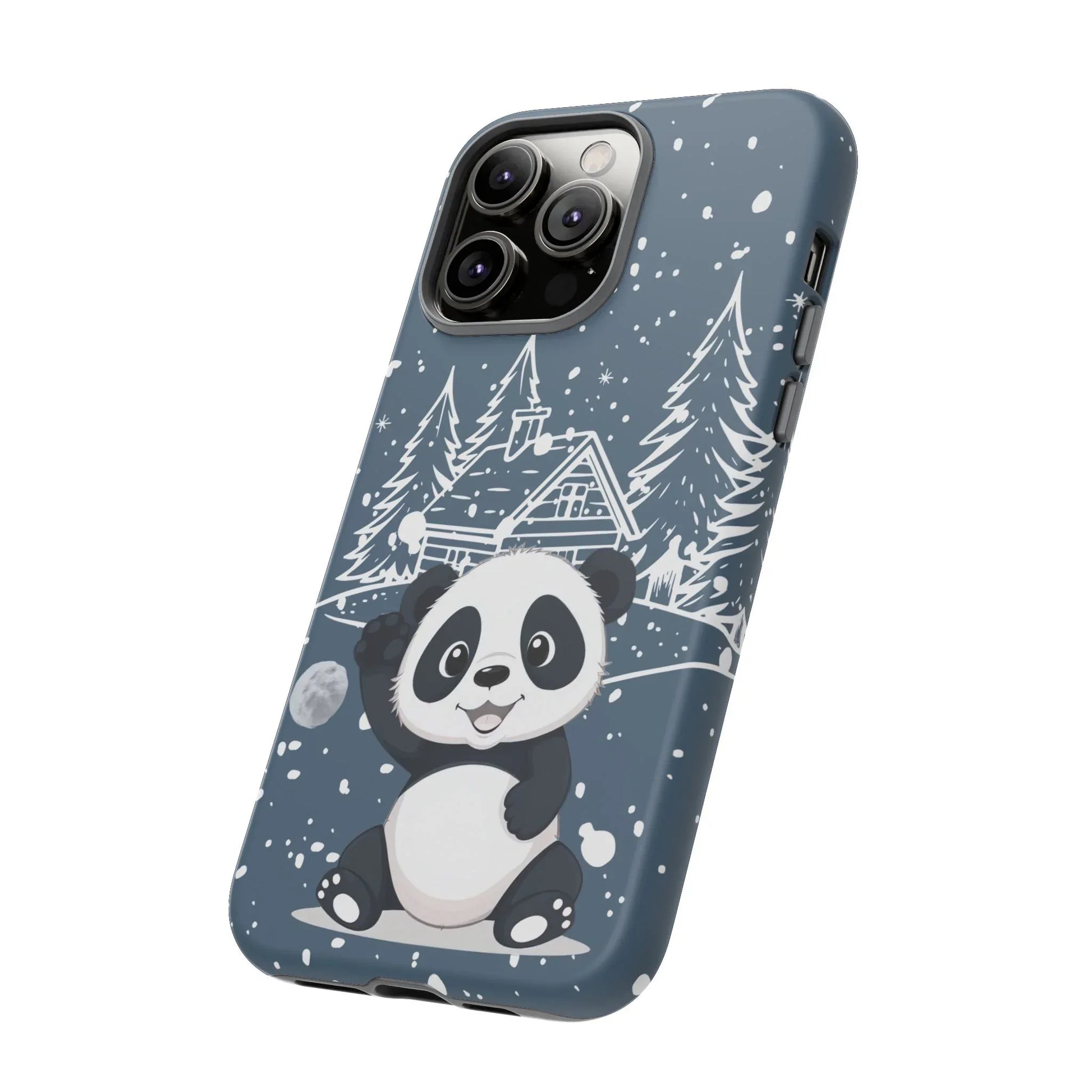 Cute Panda in a Winter Wonderland Phone Case for iPhone 8-17 - KARARMDESIGN