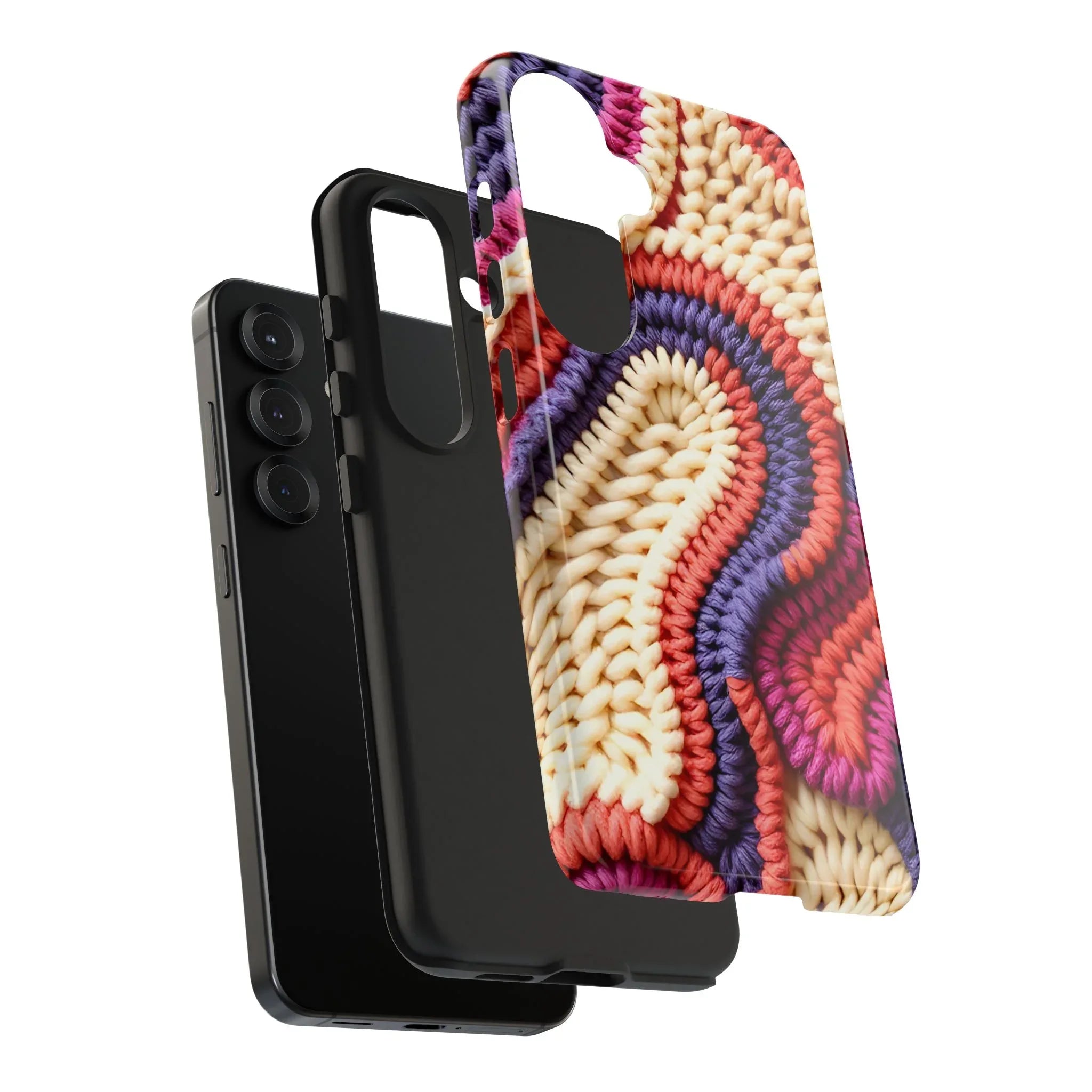 Handwoven Textile Art Phone Case for iPhone 11-17 and Galaxy S21-S25 - KARARMDESIGN