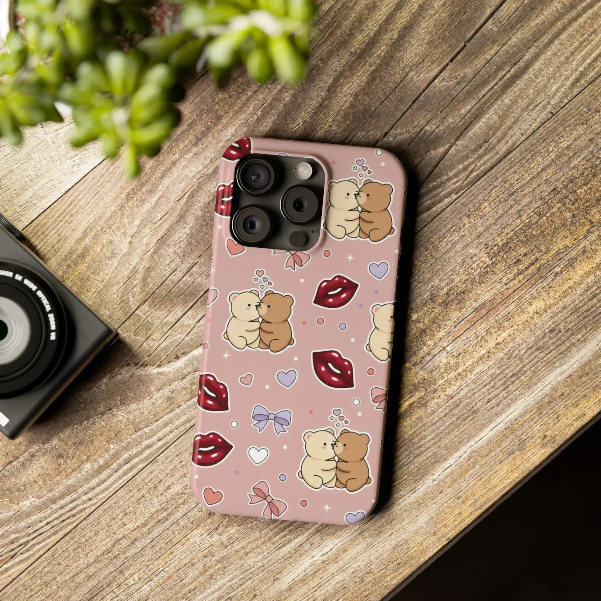 Bear Hug Bliss Phone Case for iPhone 11-17 - KARARMDESIGN