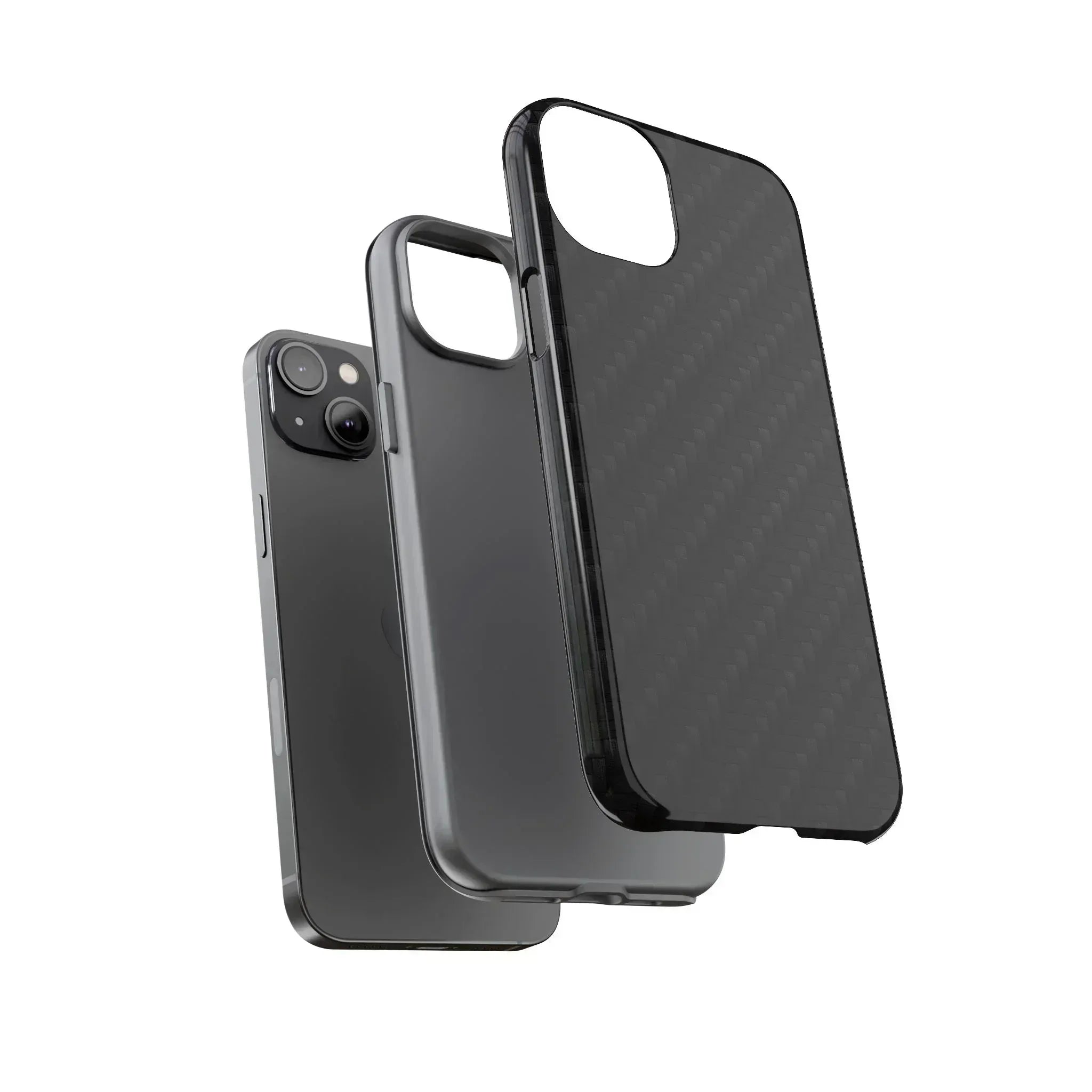 Black Carbon Phone Case for iPhone 8-16 and Google Pixel up to 9 - KARARMDESIGN