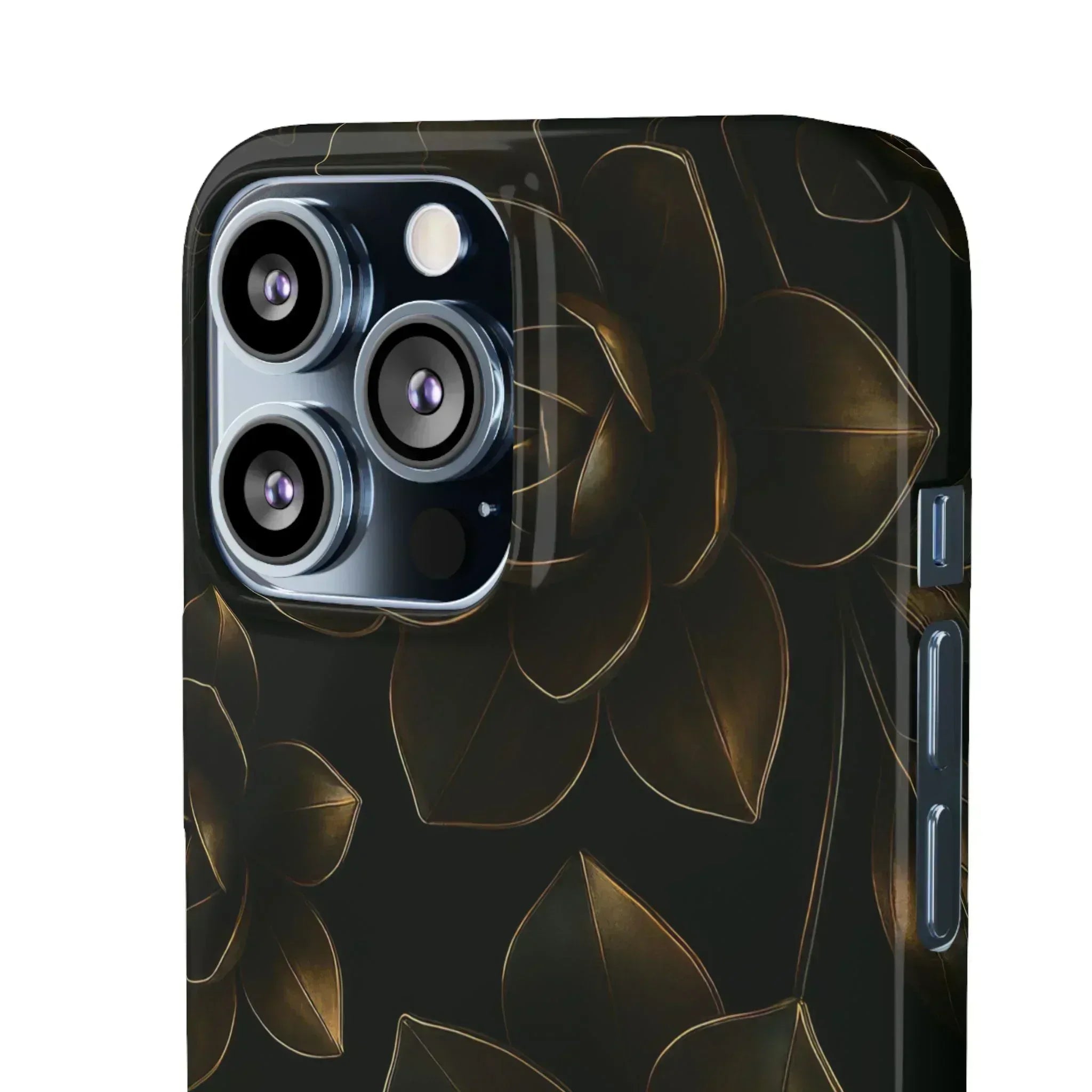 Metal Flower Phone Case for iPhone 8-16 and Galaxy S20-S24 - KARARMDESIGN