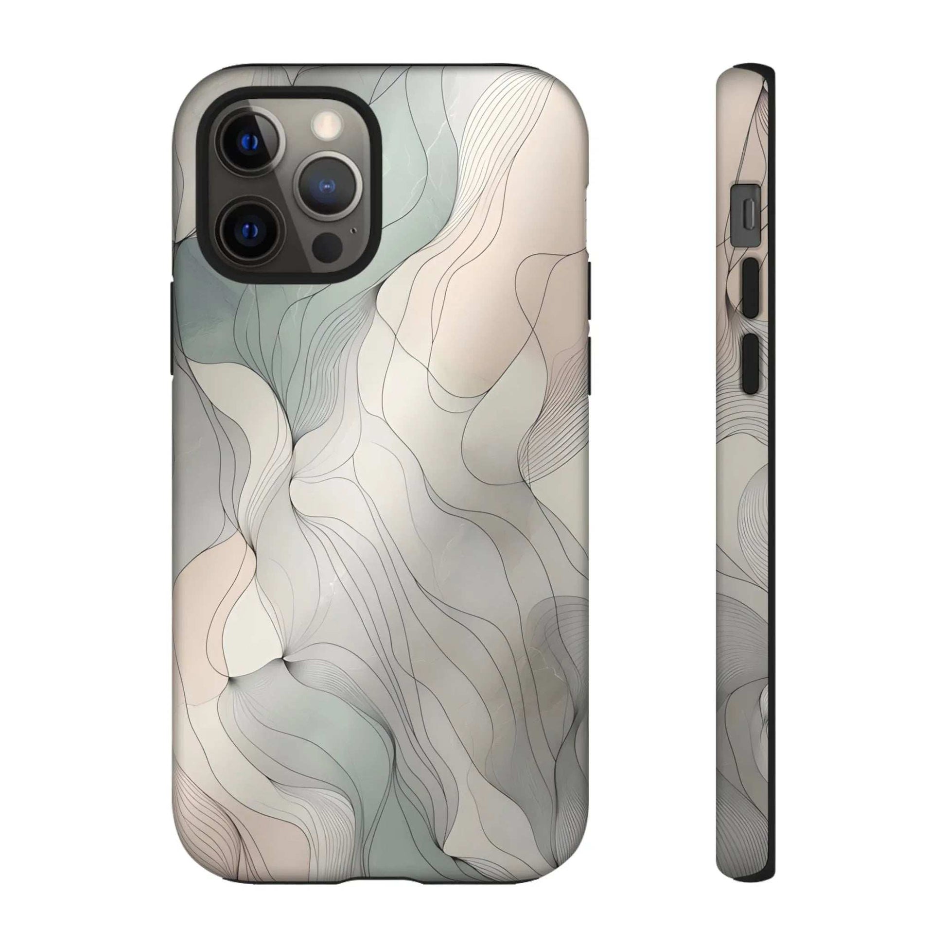 Pastel Wave Phone Case – Minimalist Design for iPhone & Pixel - KARARMDESIGN