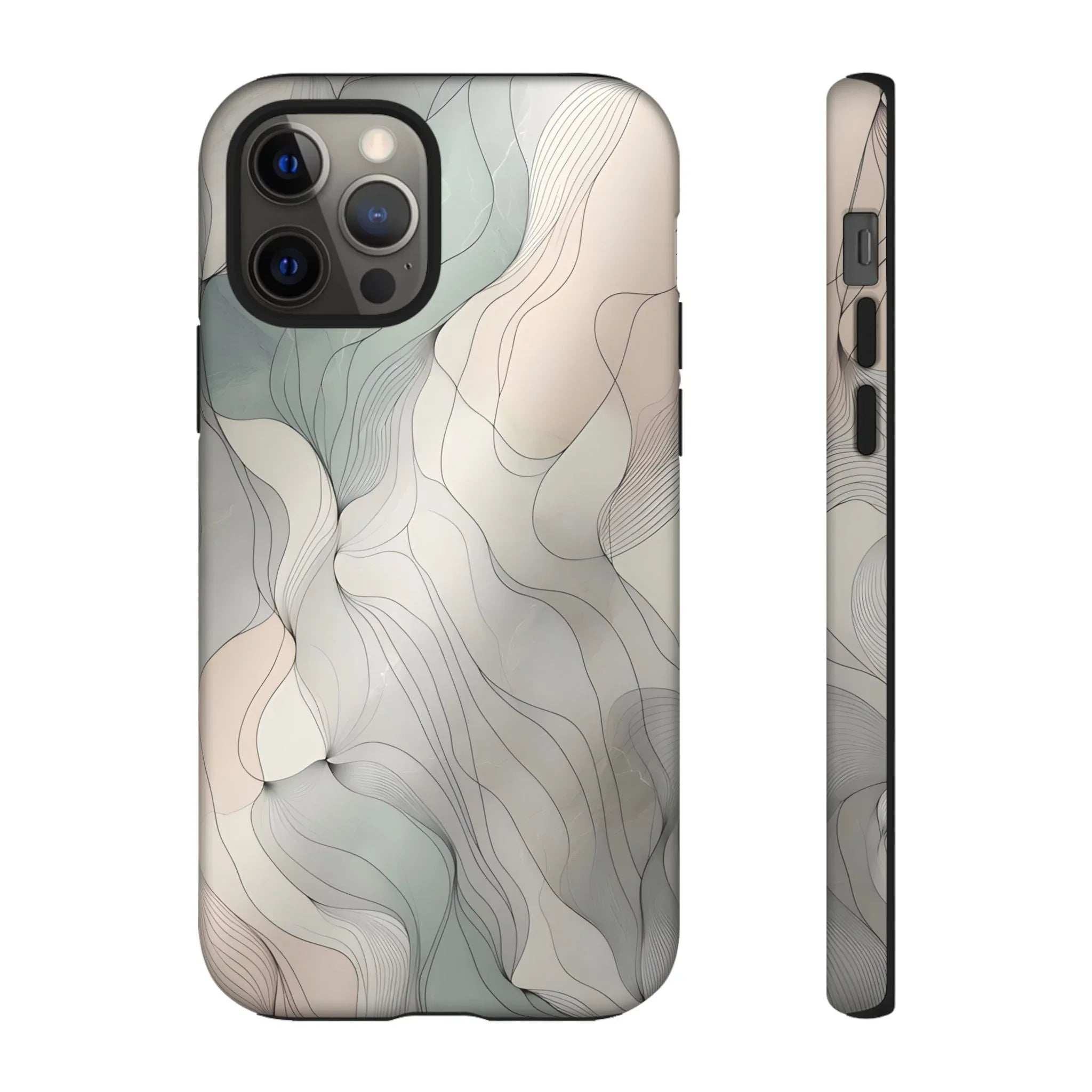 Pastel Wave Phone Case – Minimalist Design for iPhone & Pixel - KARARMDESIGN