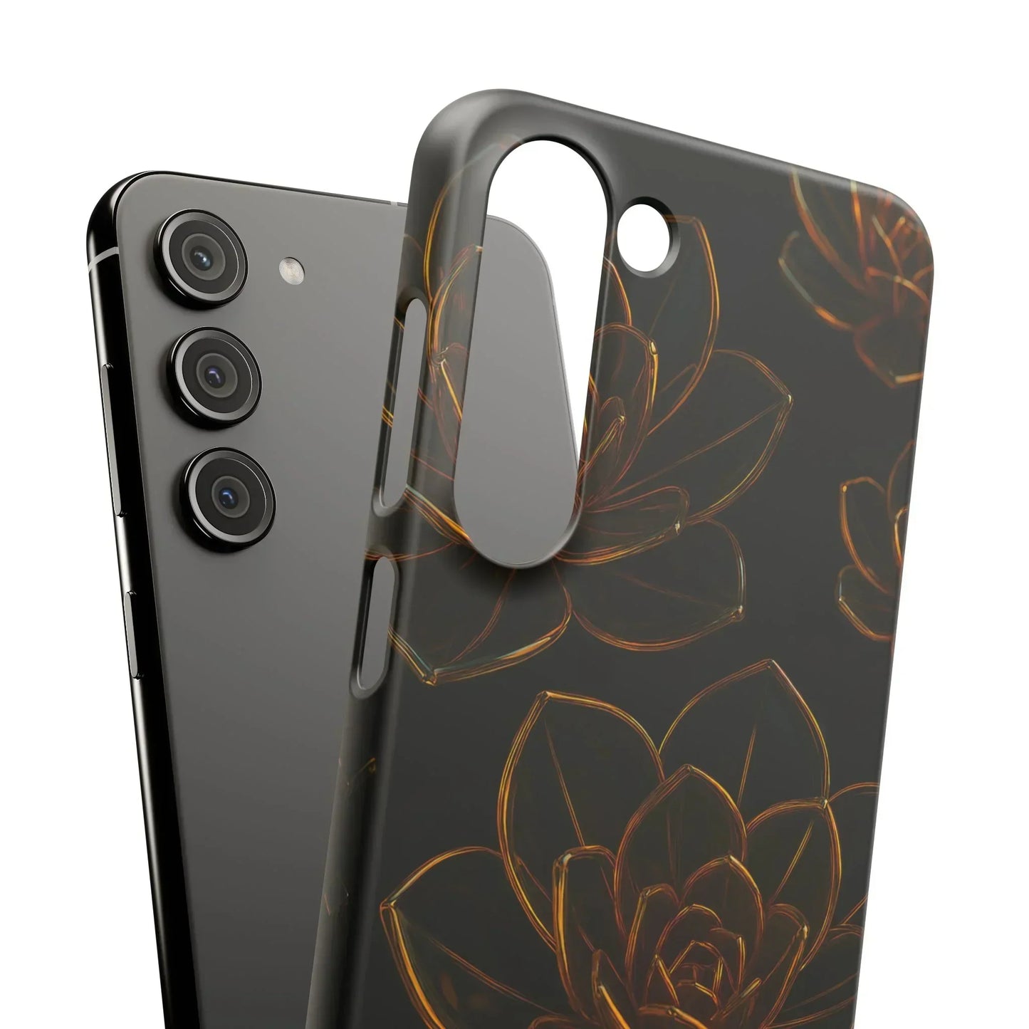 Glass Flower Phone Case for iPhone 7-16 and Galaxy S10-S24 Models