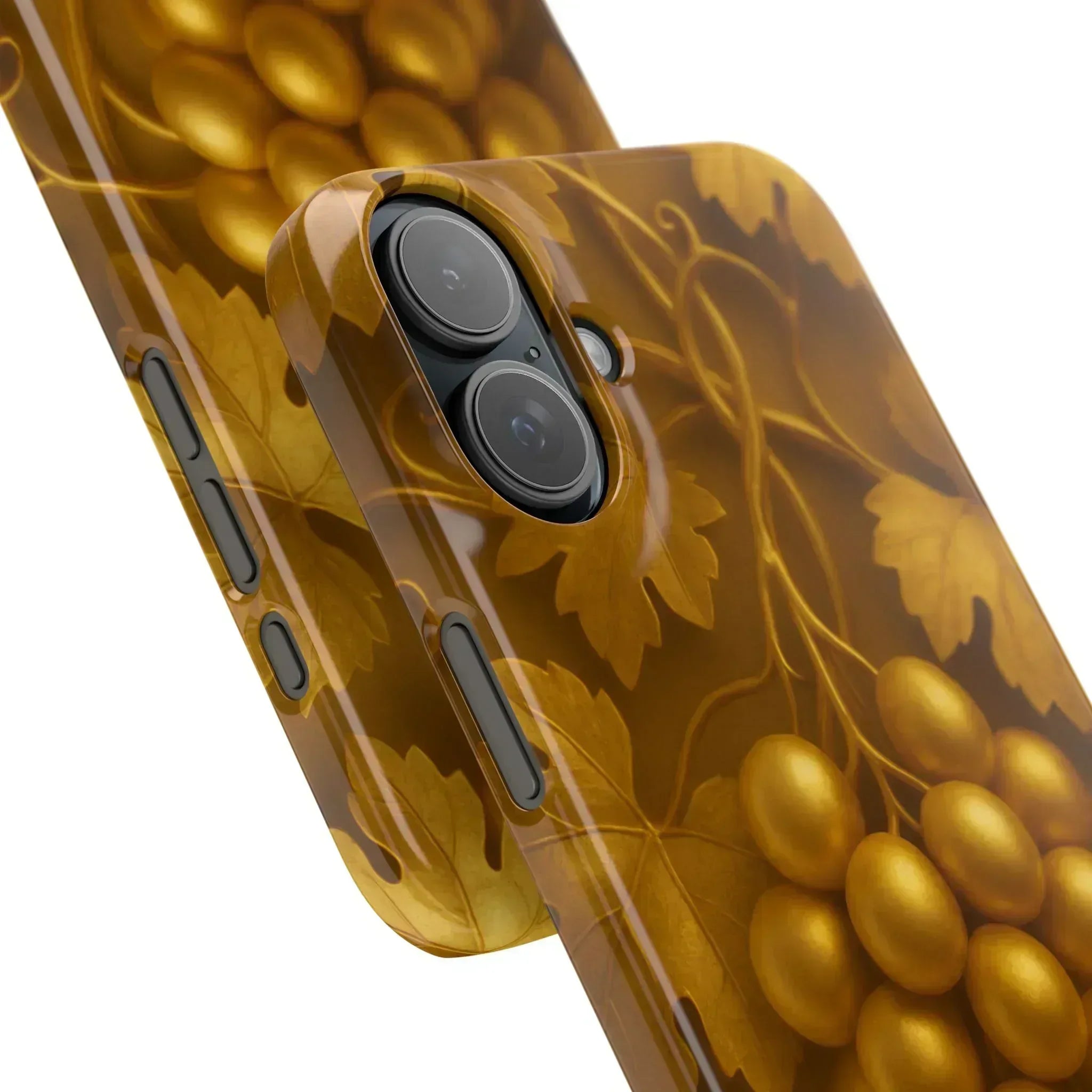 Golden Grapes Phone Case for iPhone 8–16 - KARARMDESIGN