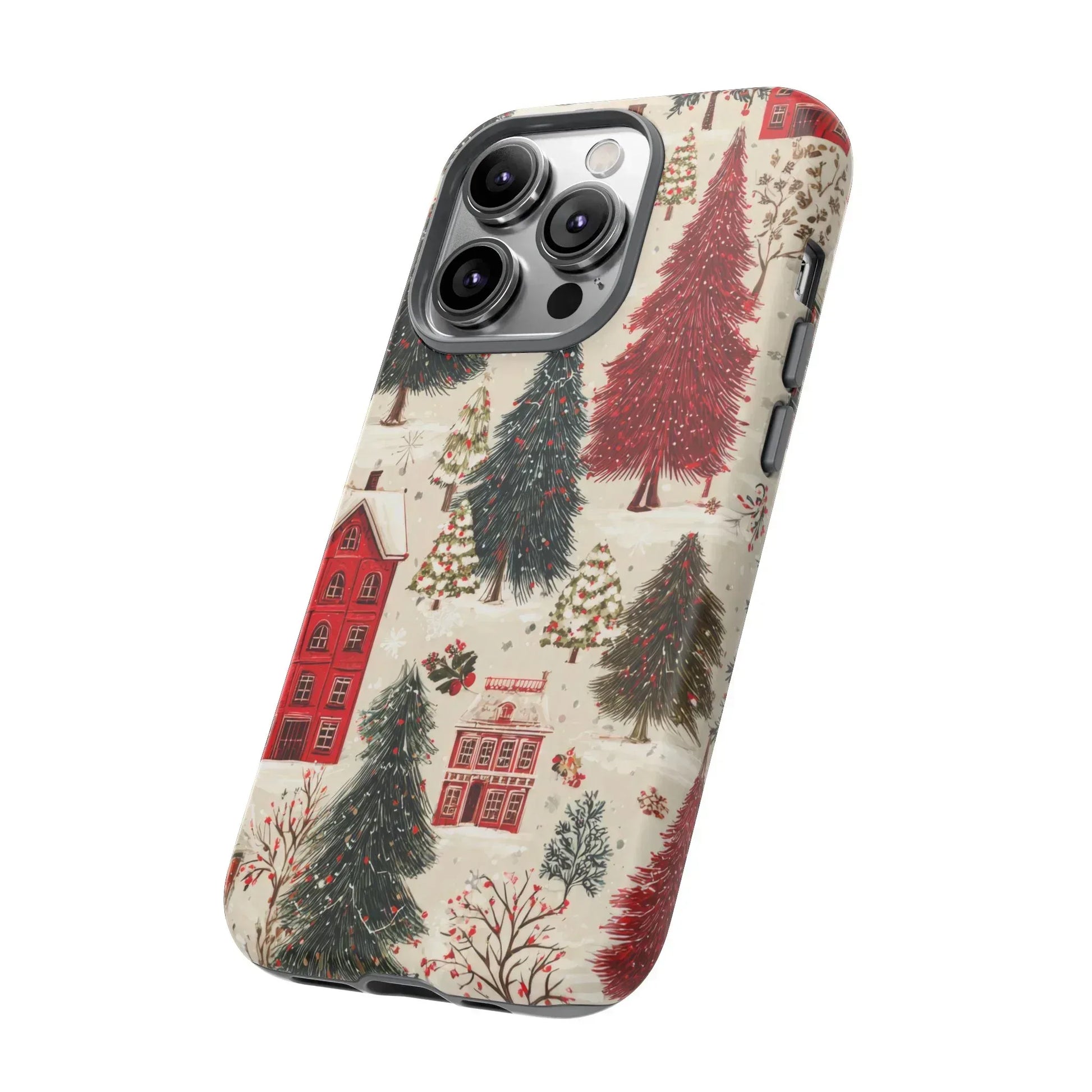 Cozy Winter Village Phone Case for iPhone 11-17 and Galaxy S10-S25 - KARARMDESIGN
