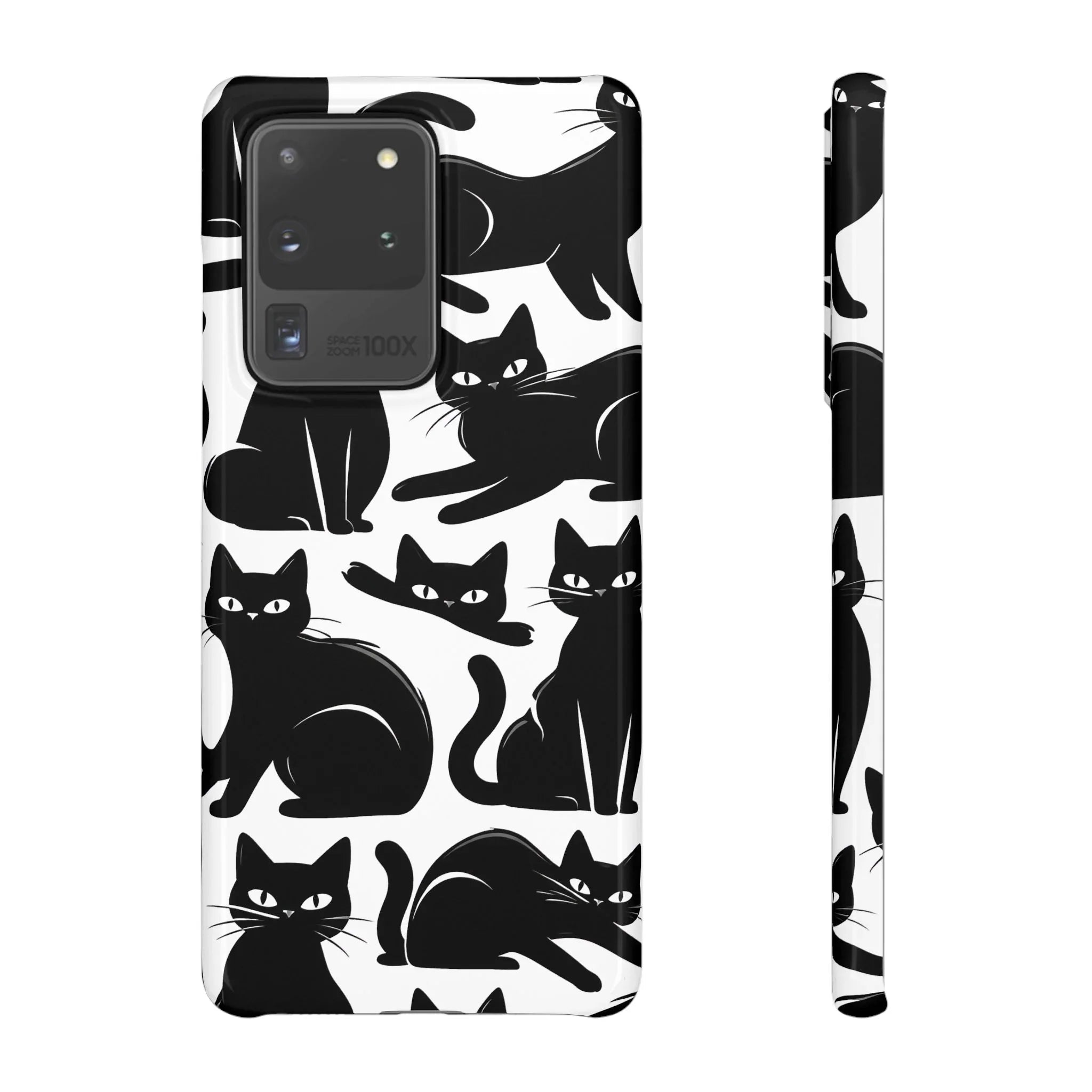 Black Cats Phone Case for iPhone 11-17 and Galaxy S20-S25 - KARARMDESIGN