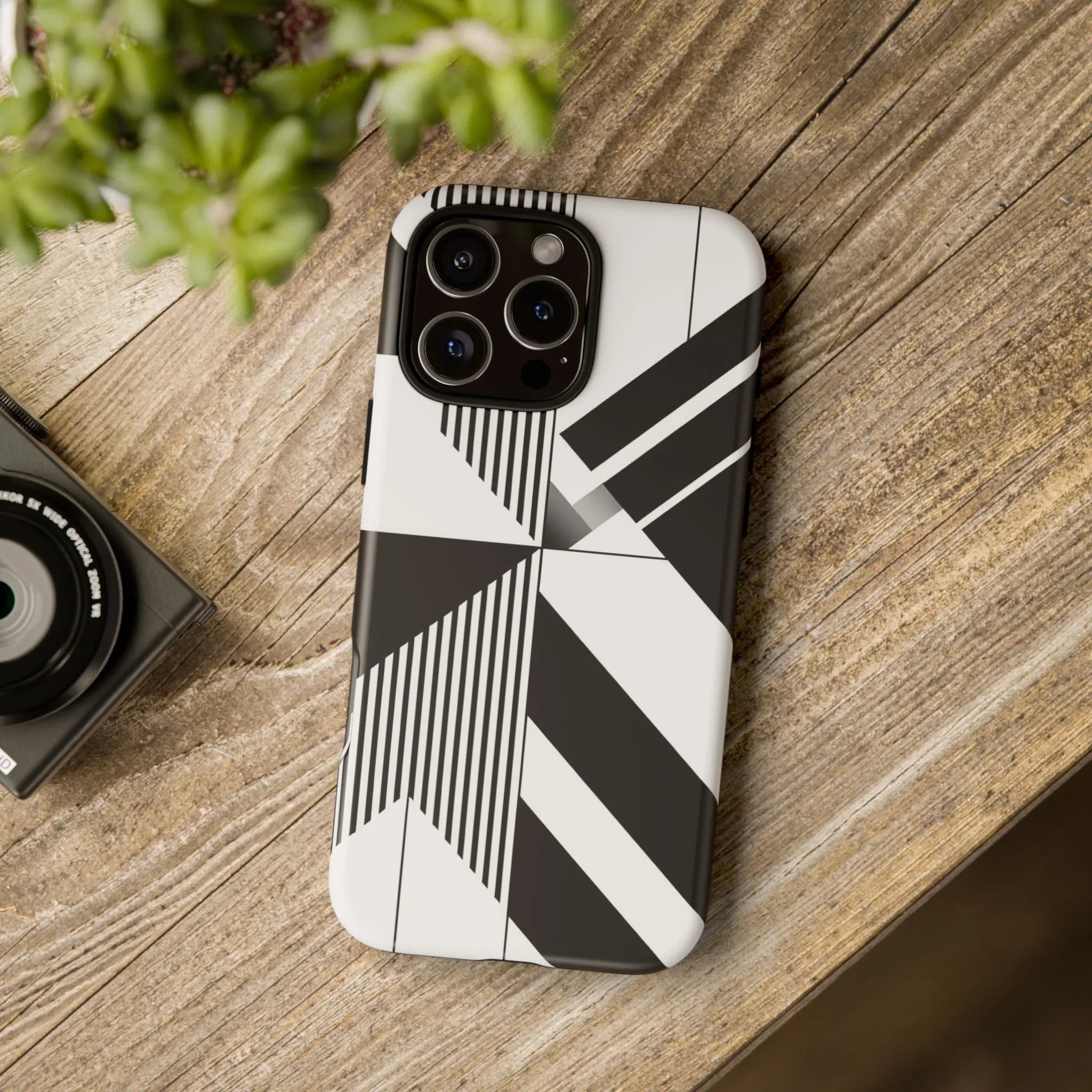 Monochrome Tough Phone Case for iPhone 11-16 and Galaxy S20–S25 - KARARMDESIGN