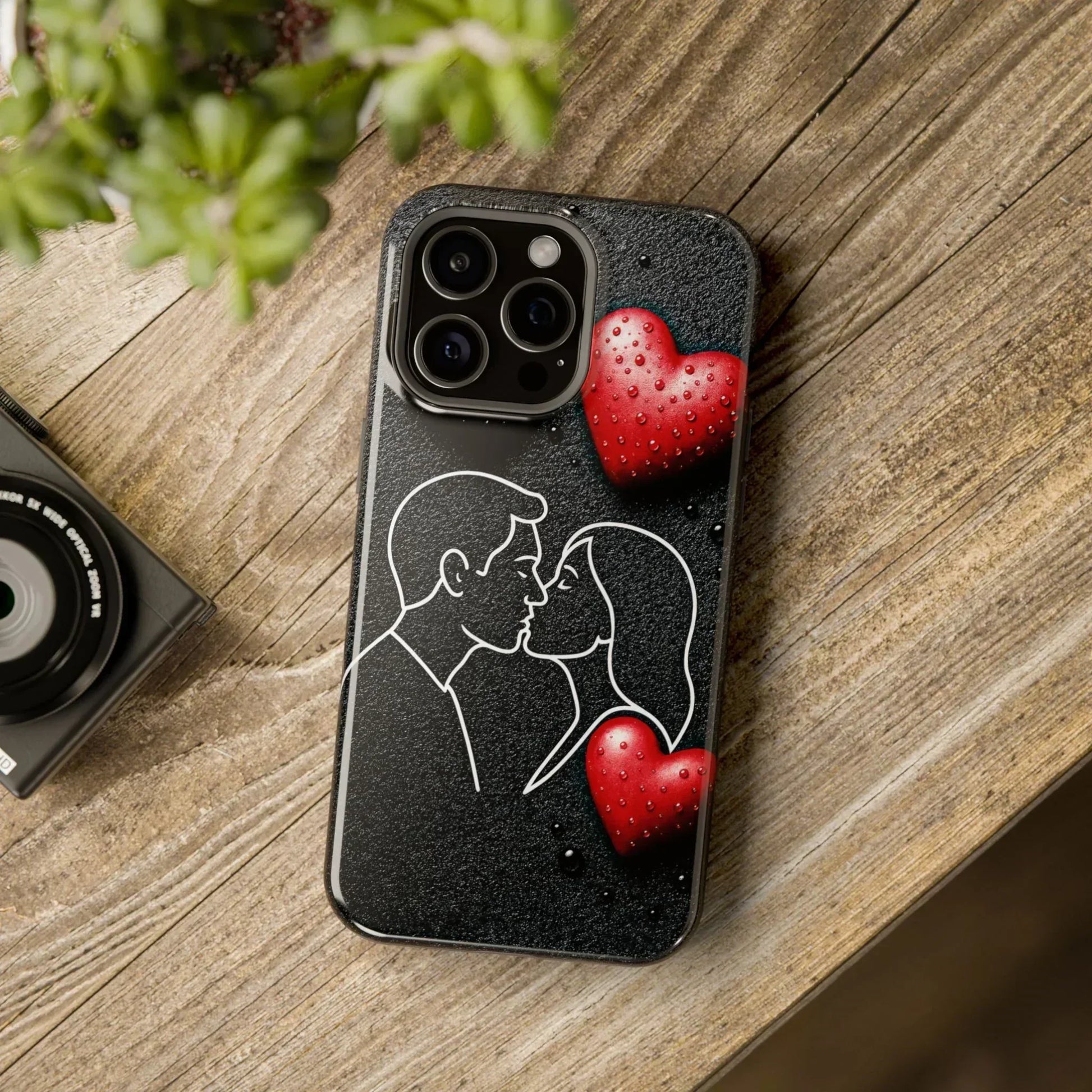 Midnight Kiss Phone Case for iPhone 13-16 Models - KarArmDesign