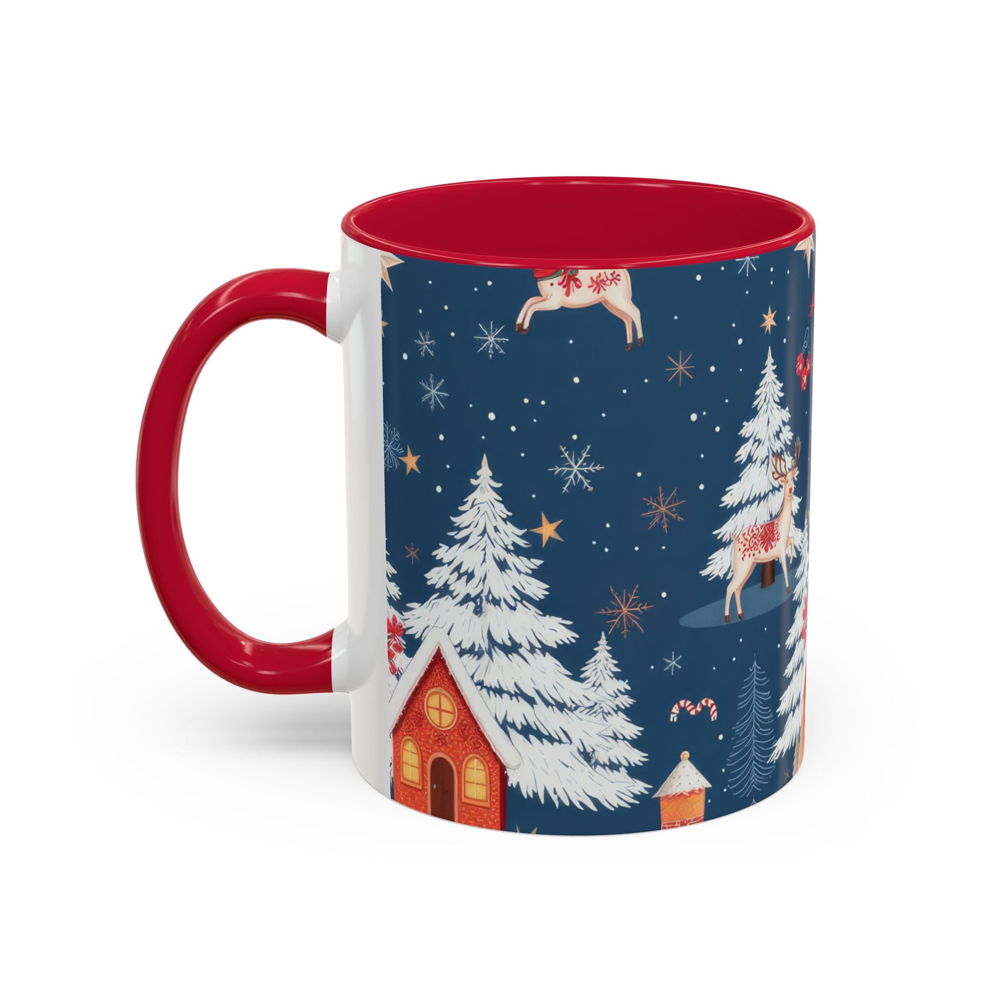 Dark Blue Christmas Mug - Colorful Mugs (11oz, 15oz)