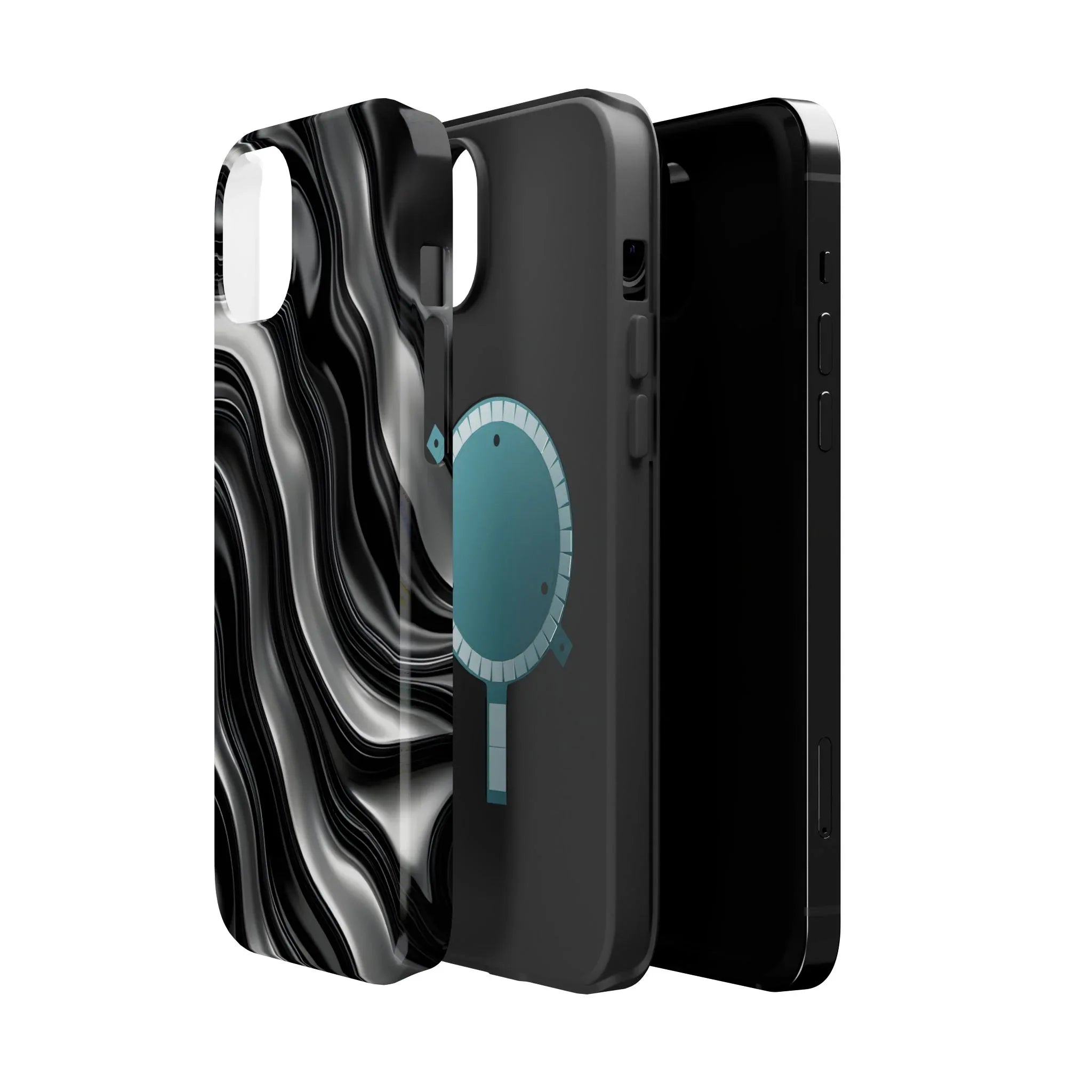 Wavy Illusion Marble Phone Case for iPhone 13-17 - KARARMDESIGN