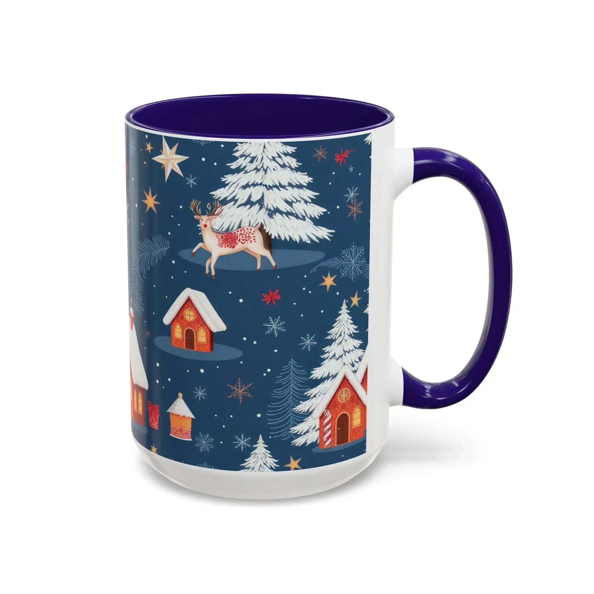 Dark Blue Christmas Mug - Colorful Mugs (11oz, 15oz) - KARARMDESIGN