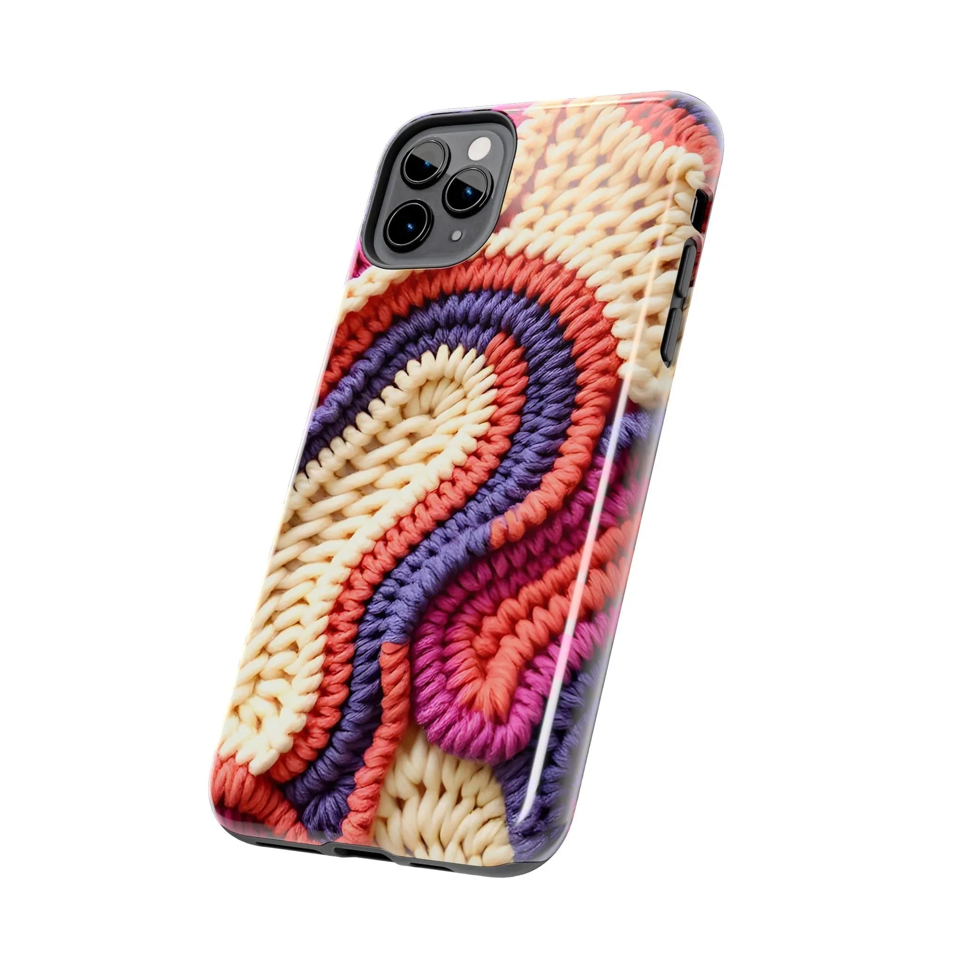 Handwoven Textile Art Phone Case for iPhone 11-17 and Galaxy S21-S25 - KARARMDESIGN