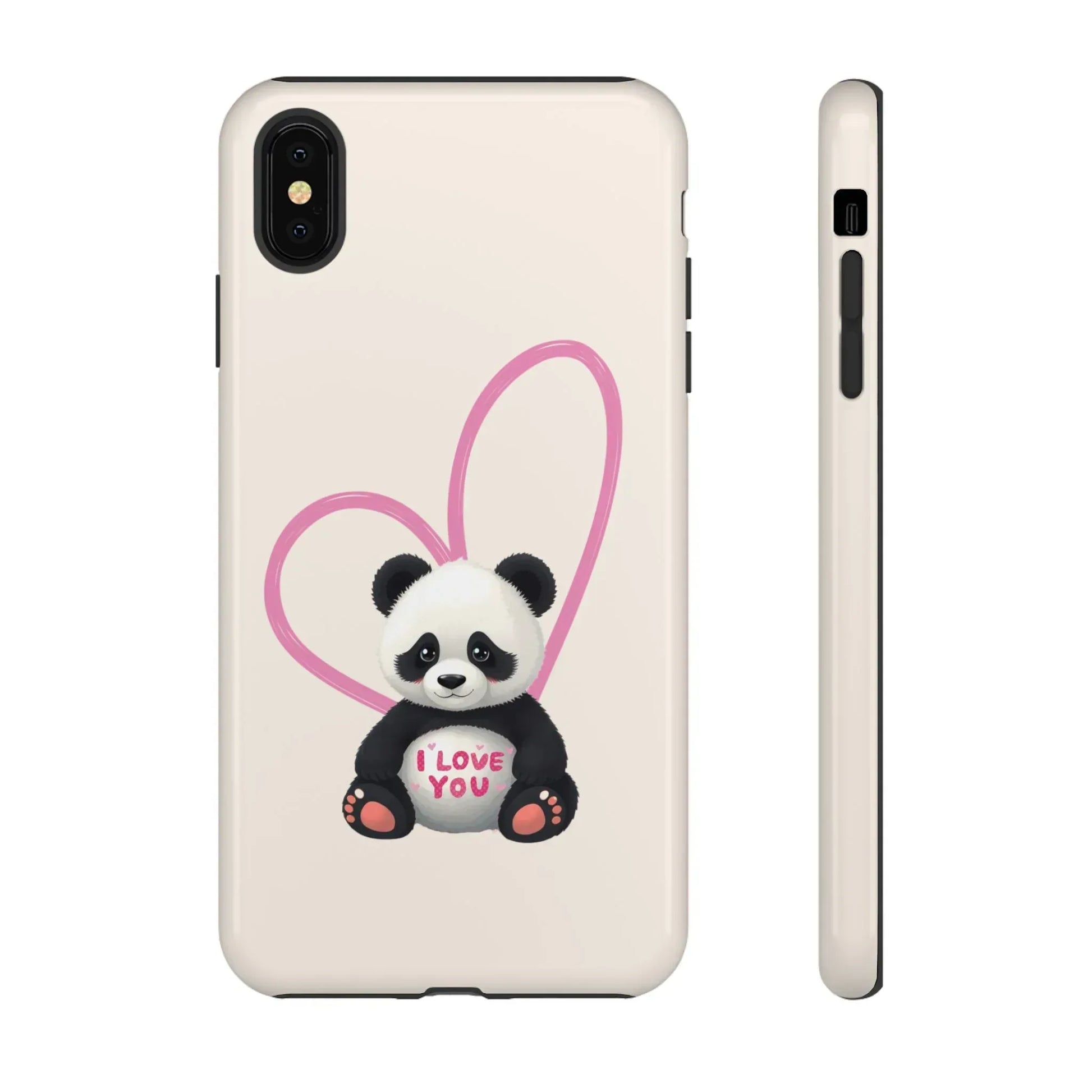 Cute Panda Heart Love Phone Case for iPhone 8-16 - KARARMDESIGN