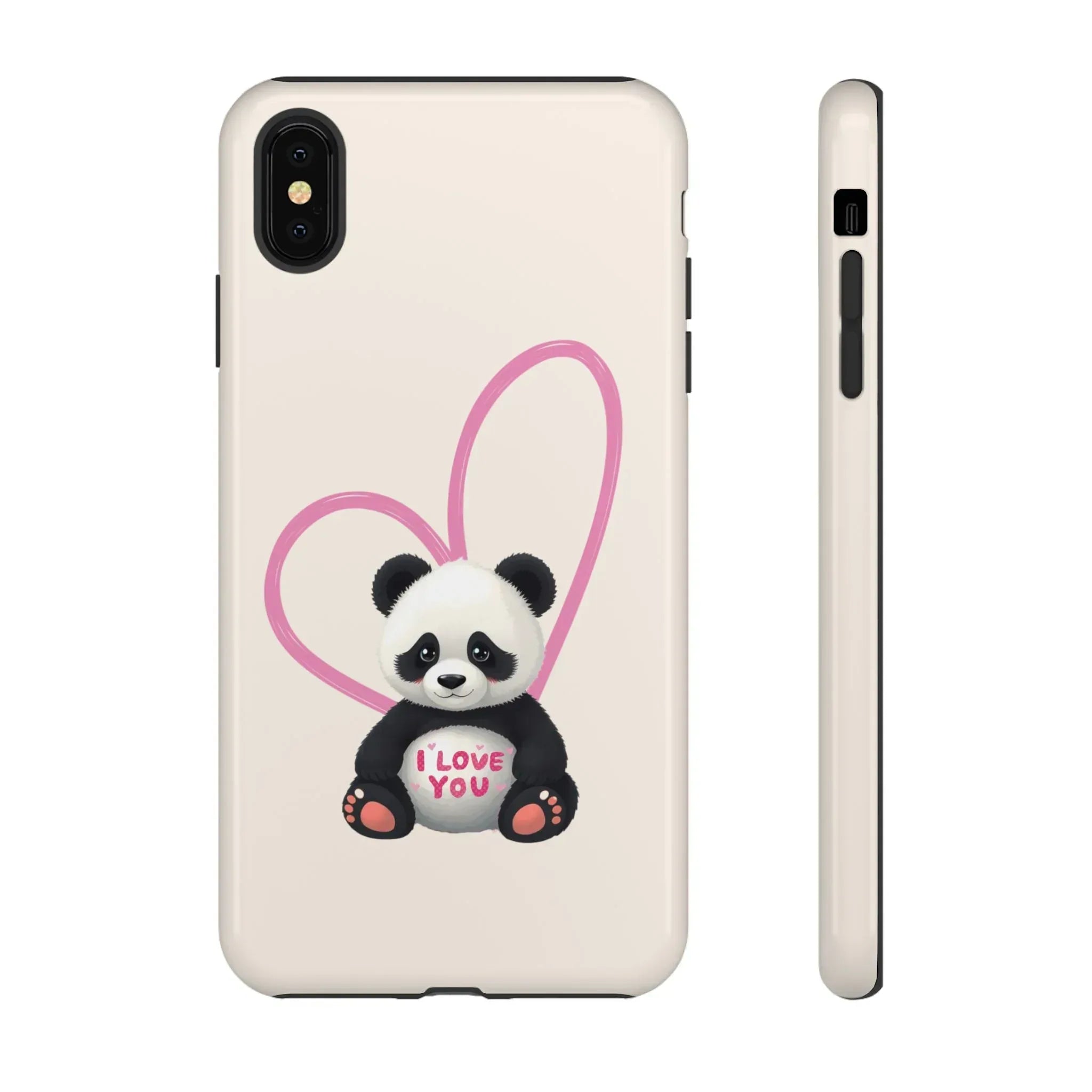Cute Panda Heart Love Phone Case for iPhone 8-16 - KARARMDESIGN