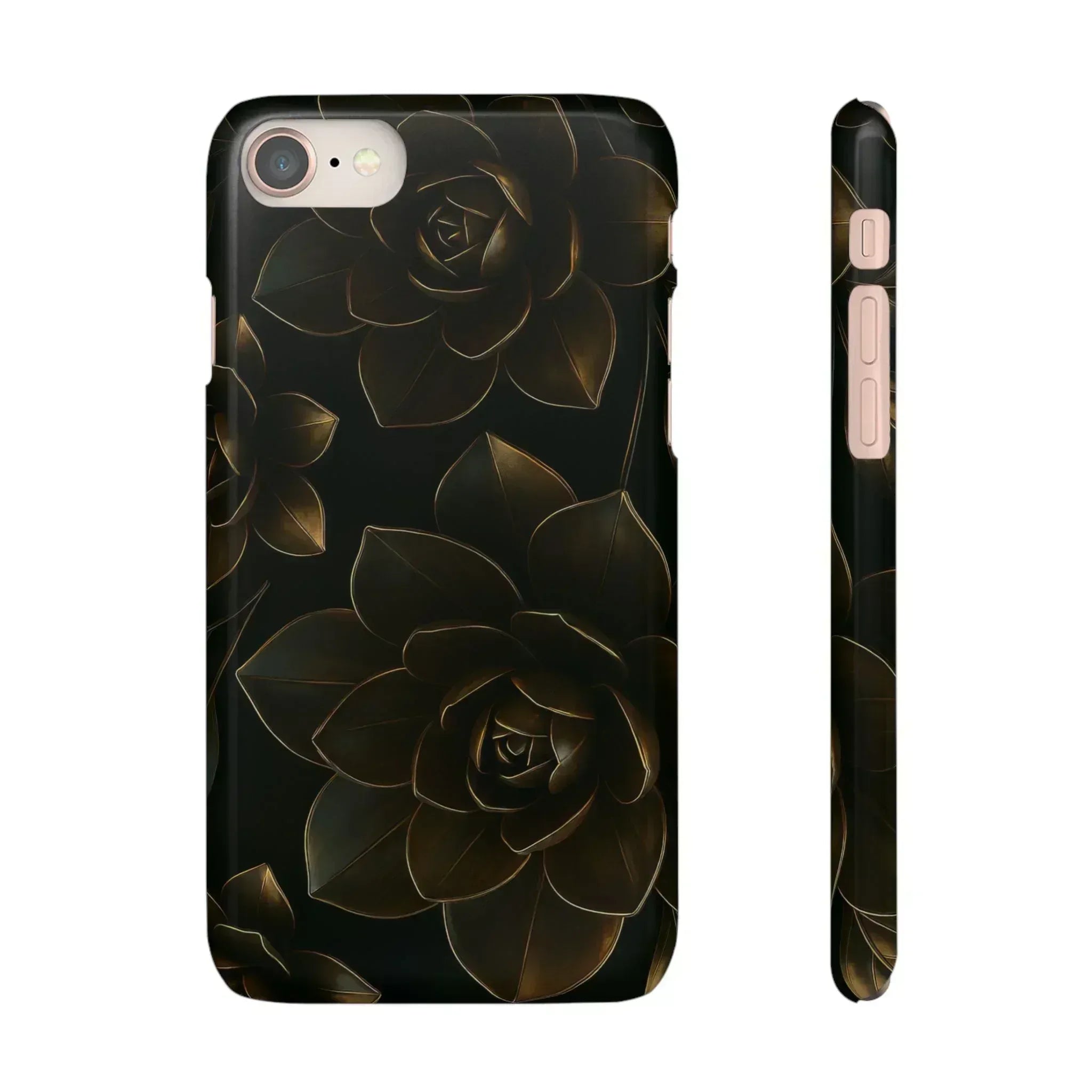 Metal Flower Phone Case for iPhone 8-16 and Galaxy S20-S24 - KARARMDESIGN