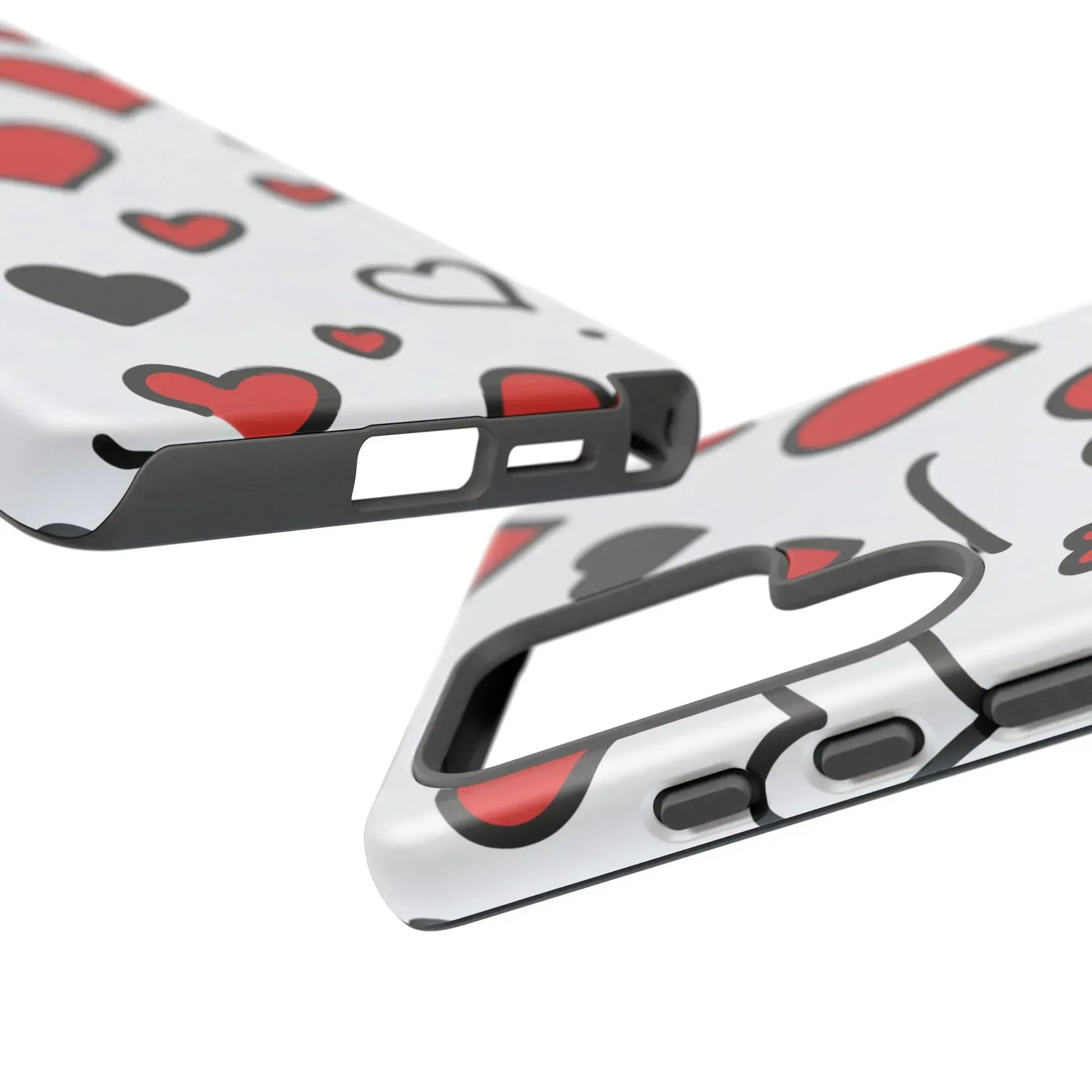 Scattered Hearts Phone Case for iPhone 11-17 and Galaxy S10-S25 - KARARMDESIGN