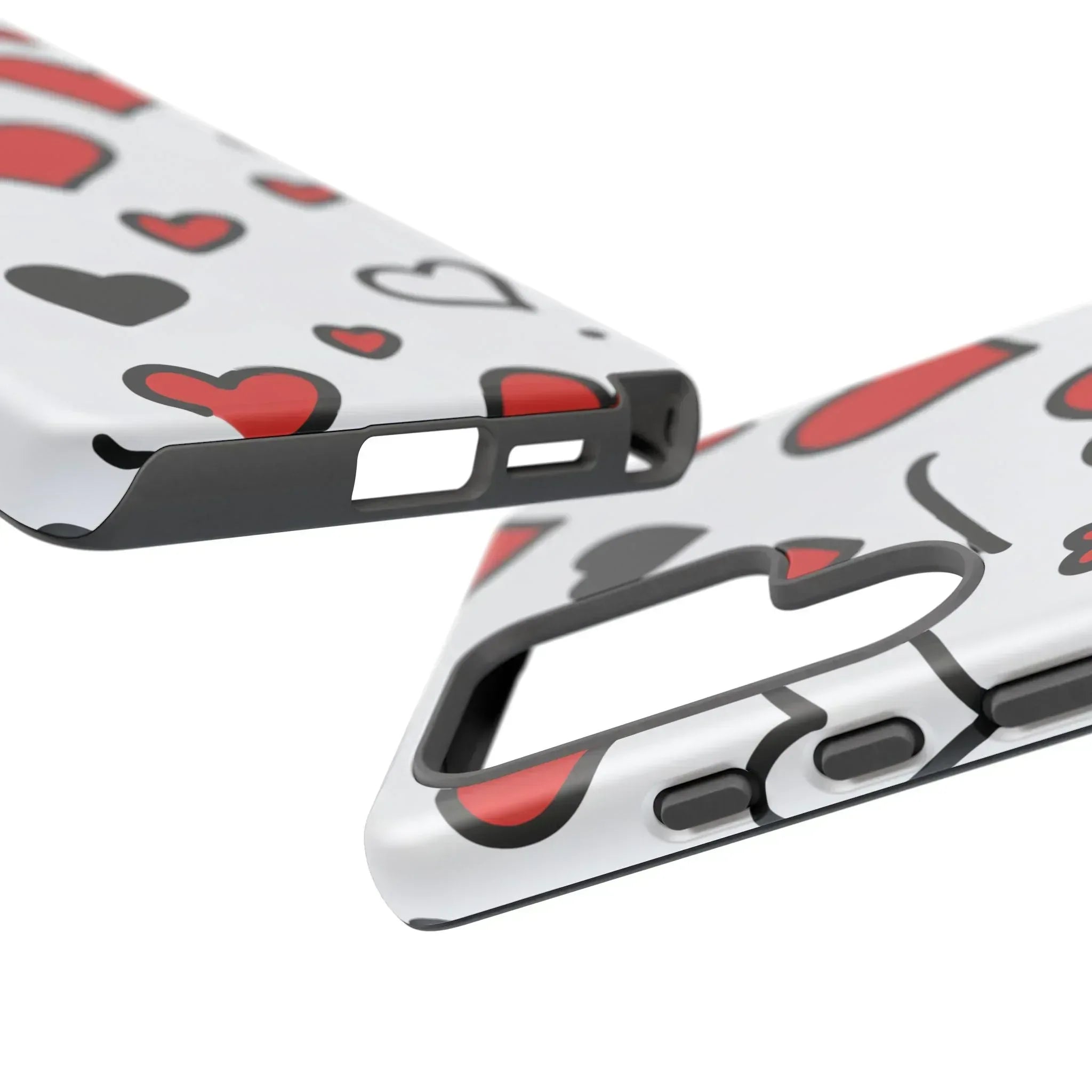 Scattered Hearts Phone Case for iPhone 11-17 and Galaxy S10-S25 - KARARMDESIGN