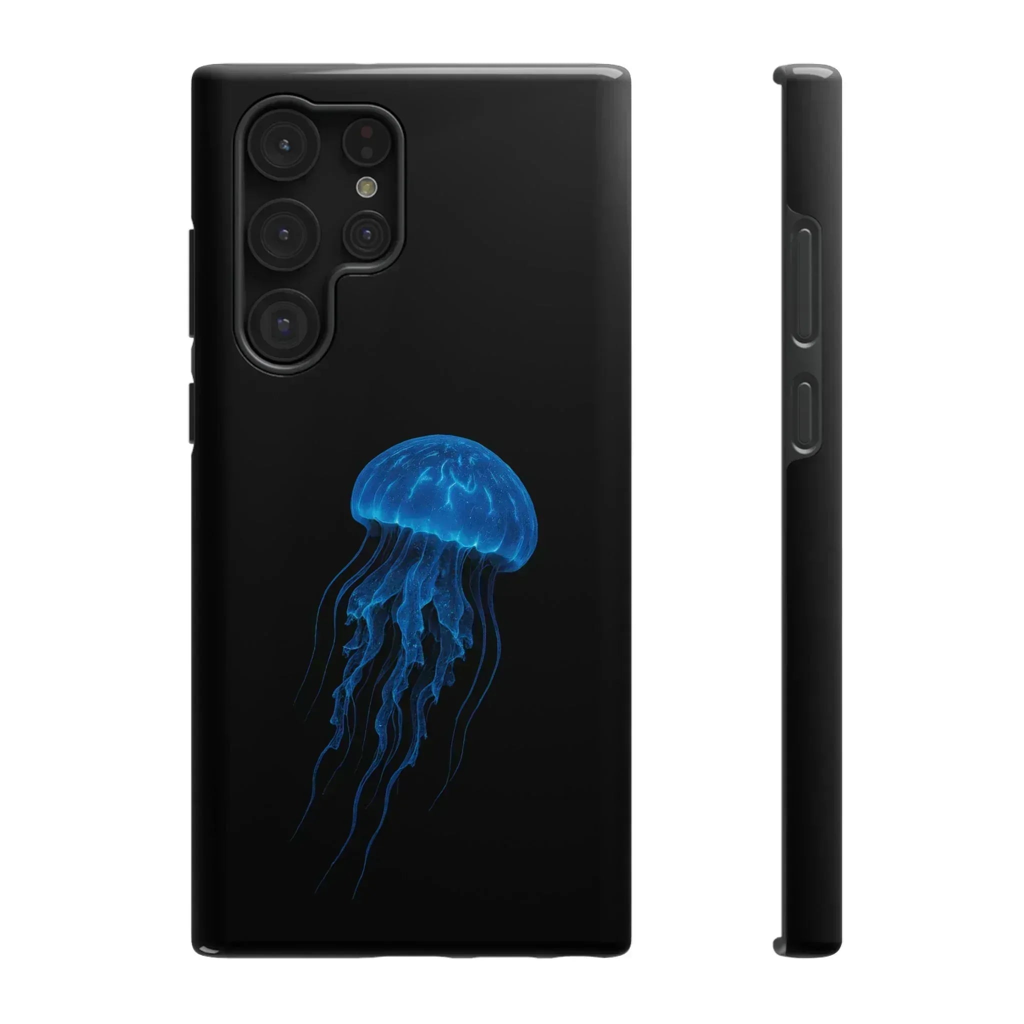 Blue Jellyfish Phone Case for iPhone 12-16 and Galaxy S21-S22 - KARARMDESIGN