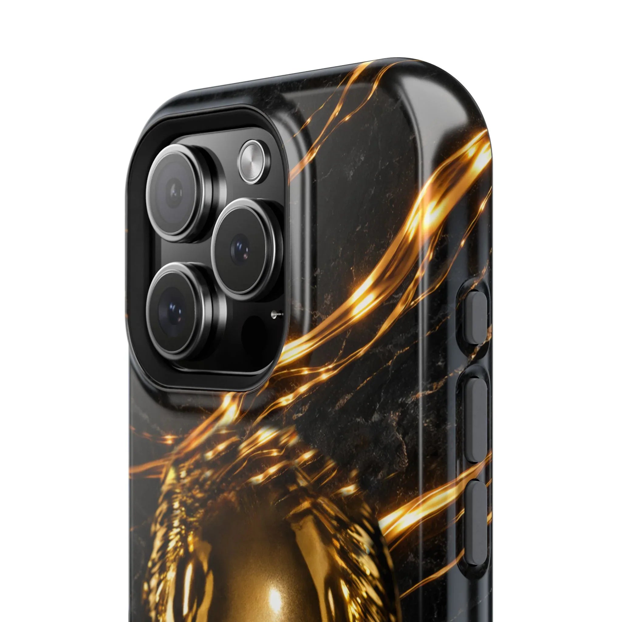 Luxury Gold Portrait Phone Case for iPhone 11-17 and Galaxy S21-S25 - KARARMDESIGN