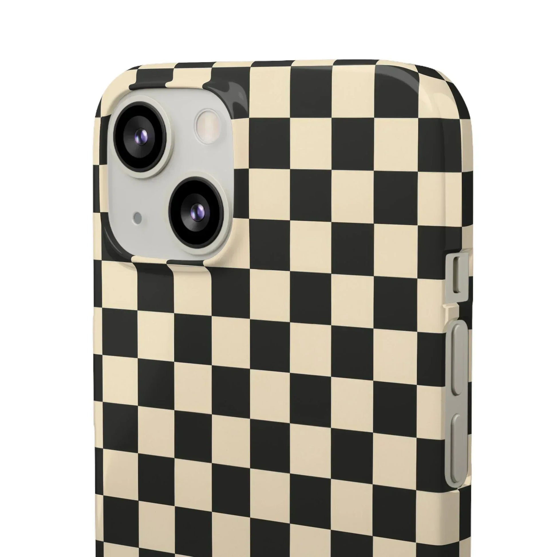 Stylish Matte Checker Phone Case for iPhone 11-17 and Galaxy S20-S25 - KARARMDESIGN