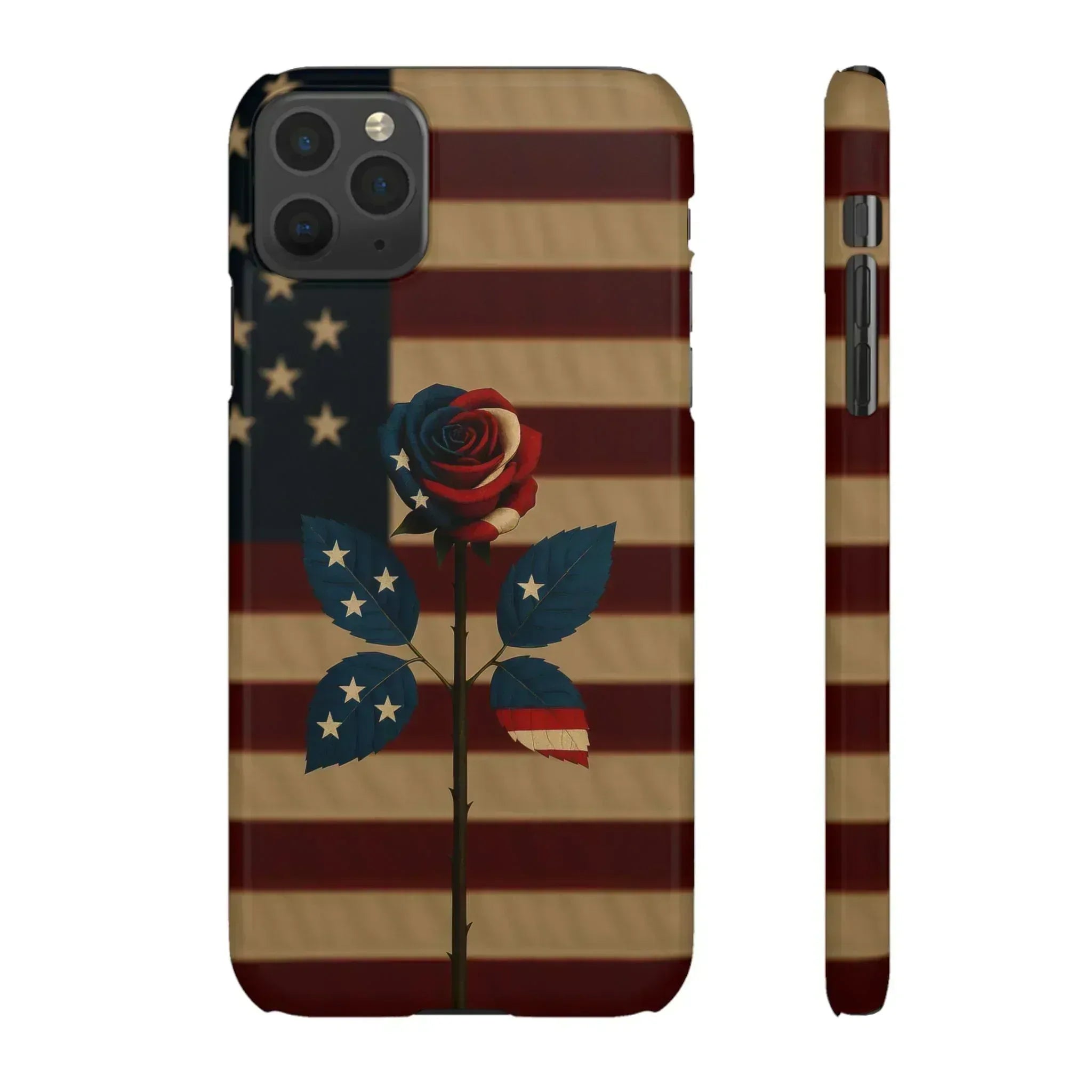 American Rose Flag Phone Case for iPhone 8-16 and Galaxy S10-S24 - KARARMDESIGN