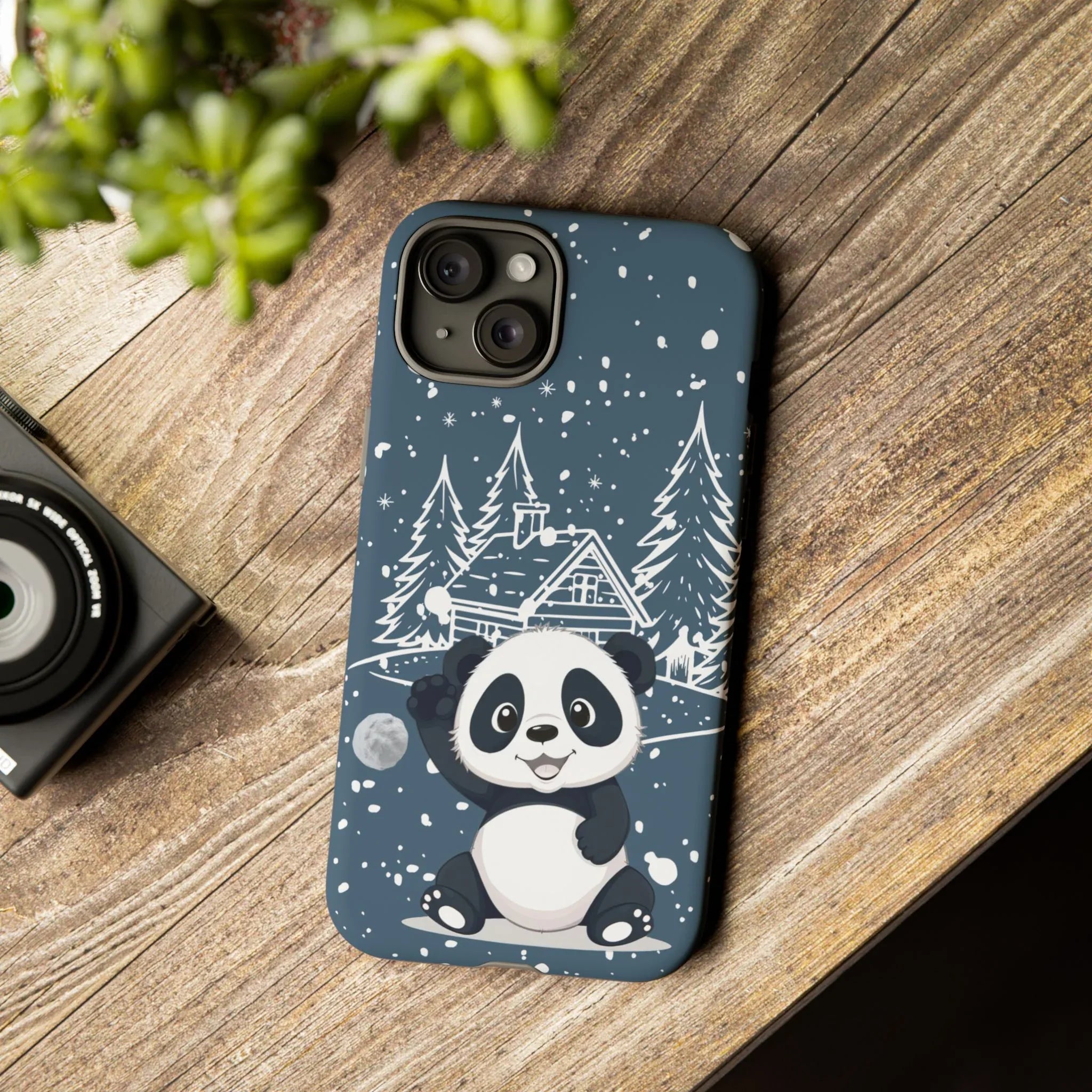 Cute Panda in a Winter Wonderland Phone Case for iPhone 8-17 - KARARMDESIGN