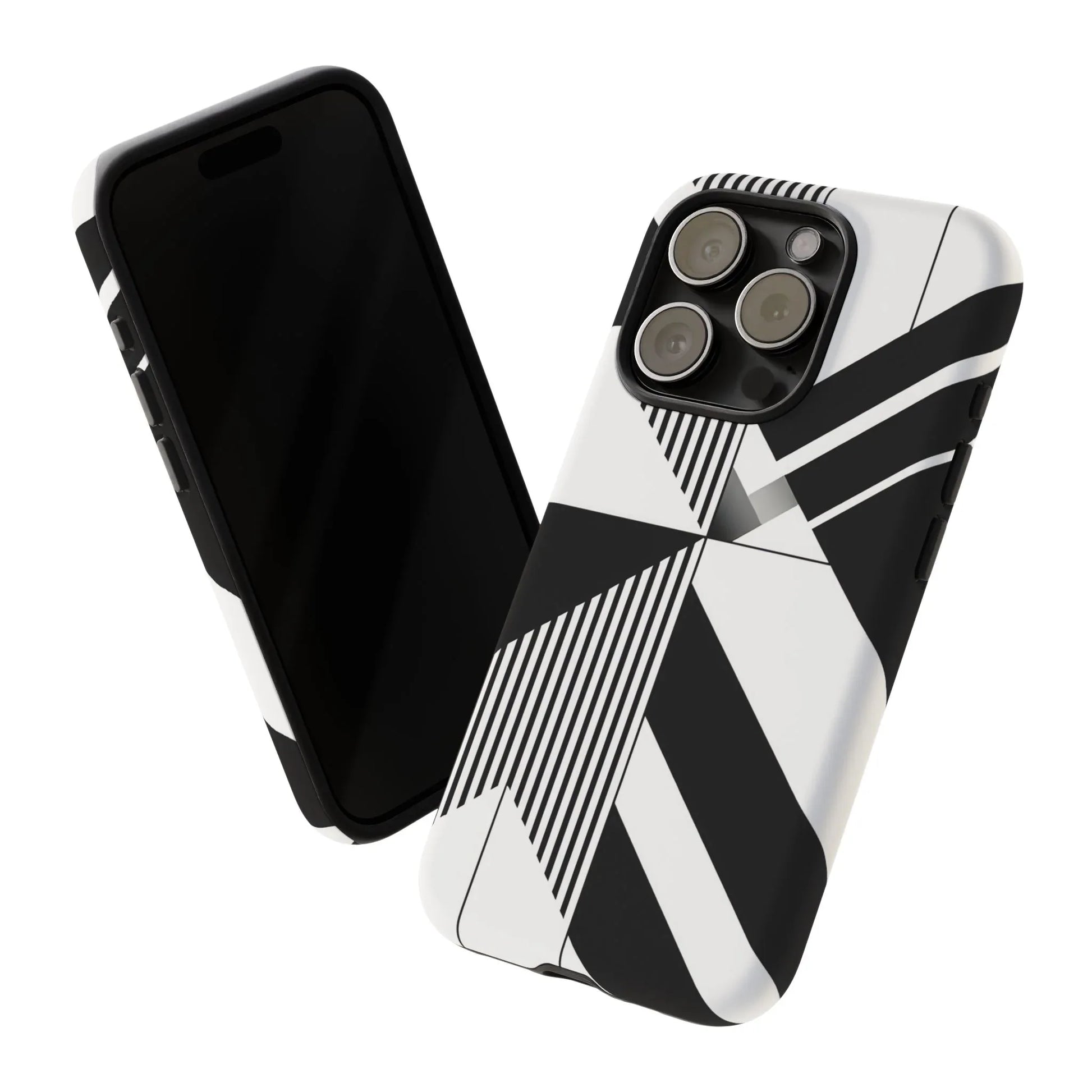 Monochrome Tough Phone Case for iPhone 11-16 and Galaxy S20–S25 - KARARMDESIGN