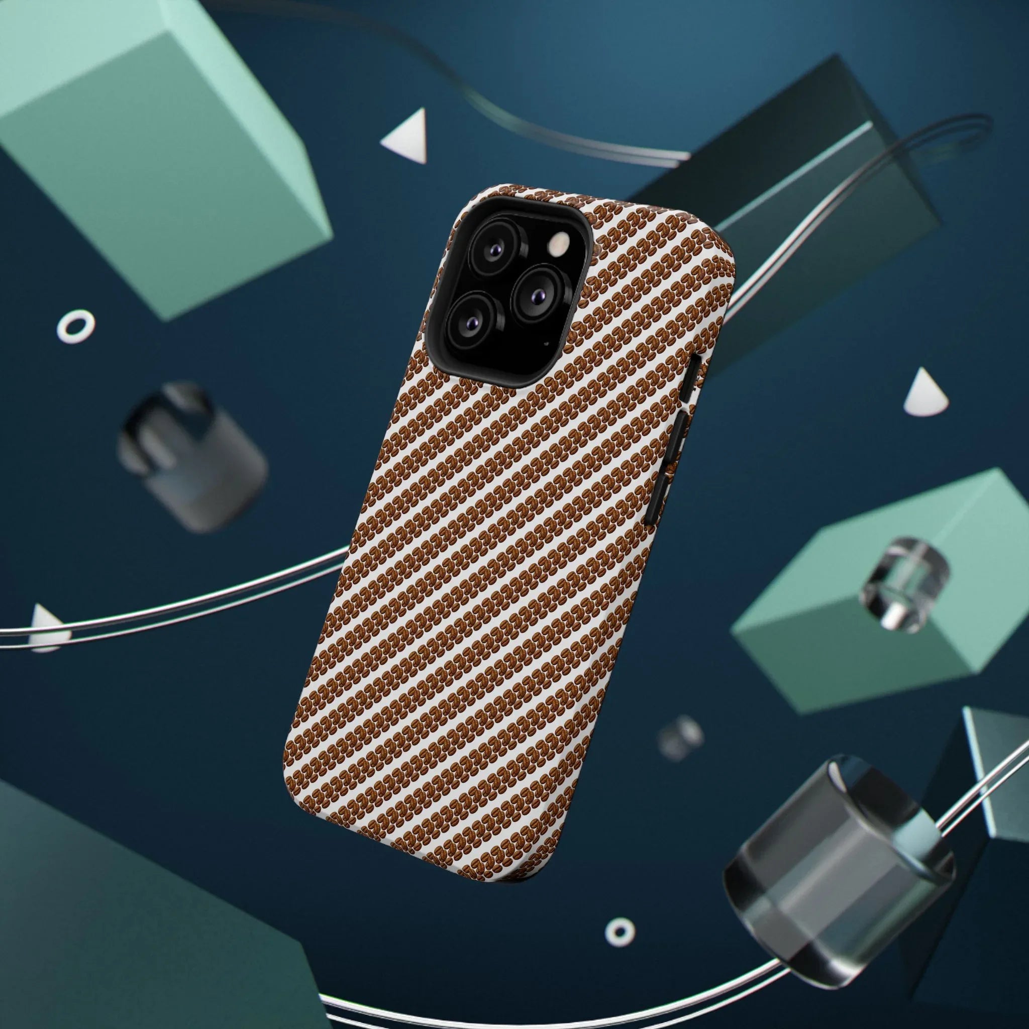 Stylish Coffee Pattern Phone Case for iPhone 11–17 and Galaxy S21–S22 - KARARMDESIGN