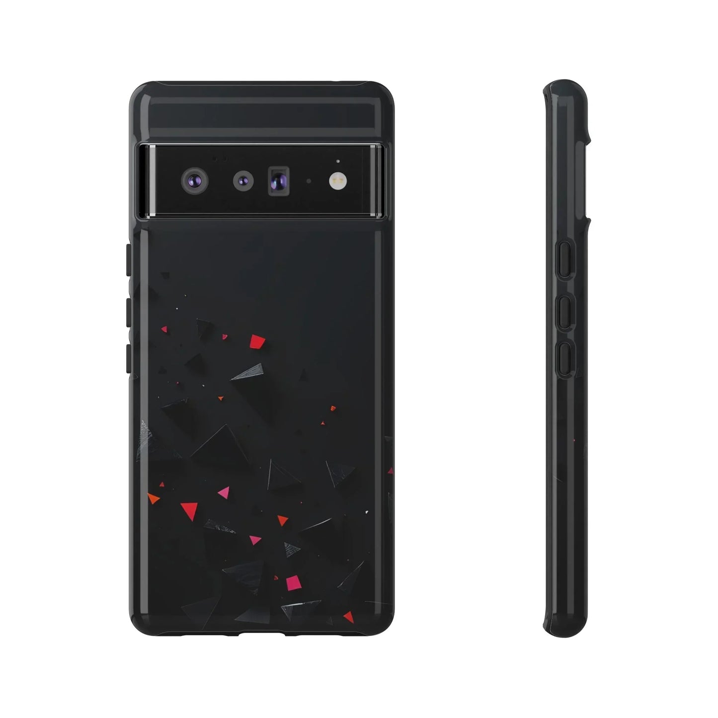 Black and Red Neon Phone Case for iPhone 8-16 and Pixel up to 9 Models - KarArmDesign