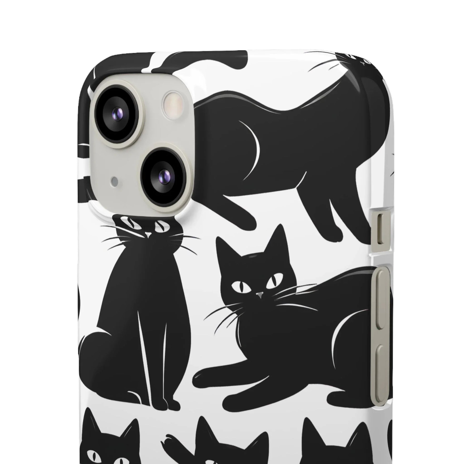 Black Cats Phone Case for iPhone 11-17 and Galaxy S20-S25 - KARARMDESIGN