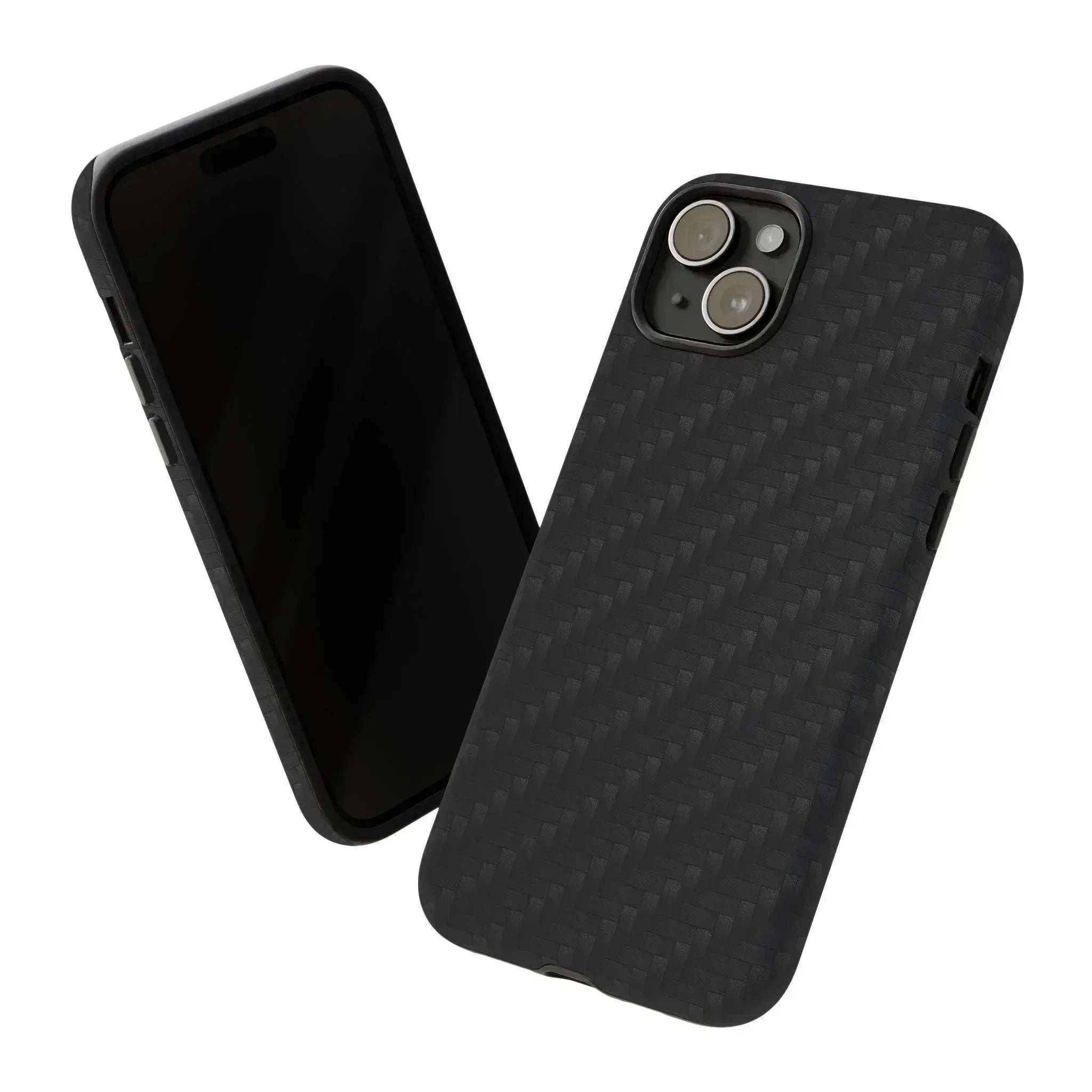Black Carbon Phone Case for iPhone 8-16 and Google Pixel up to 9 - KARARMDESIGN