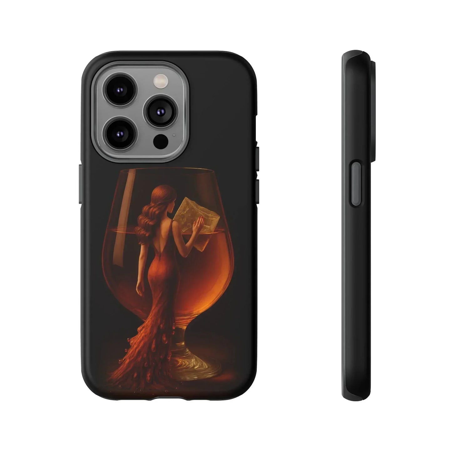 Elegant Midnight Lady Phone Case for iPhone 8-16 and Google Pixel up to 9 Models - KarArmDesign