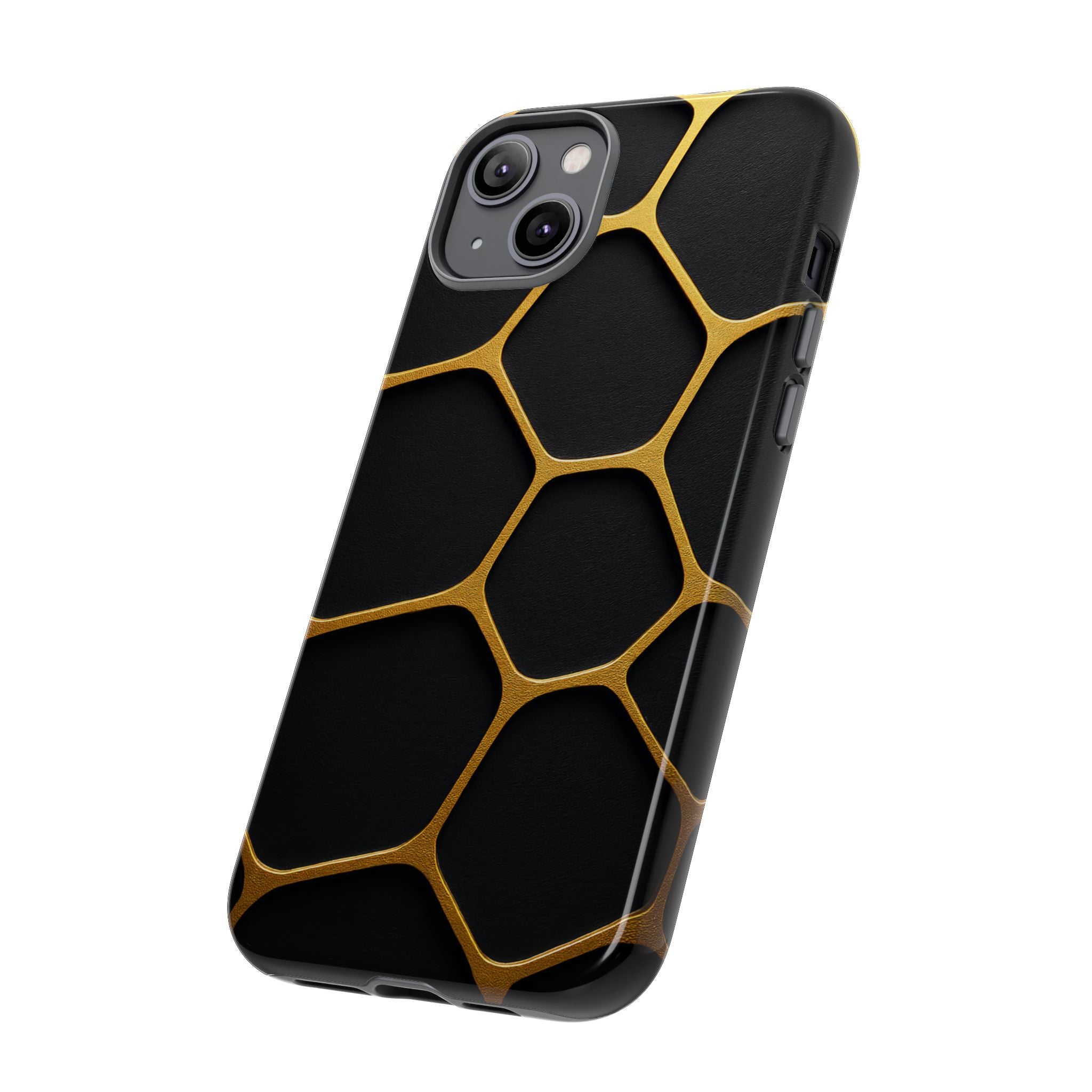 Golden Cellscape Tough Phone Case – Black & Gold
